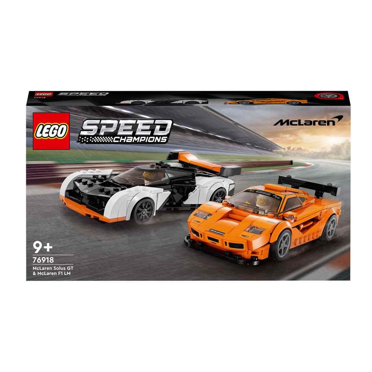 LEGO Speed Champions McLaren Solus GT & McLaren F1 LM 76918 – Double Pack Building Set for Ages 9+