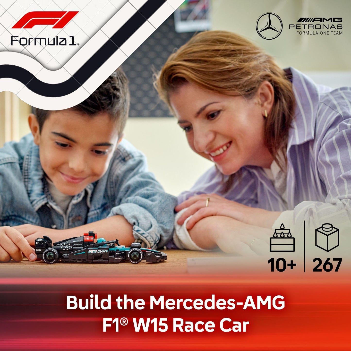 LEGO Speed Champions Mercedes-AMG F1 W15 Race Car 77244 – Build, Display & Race