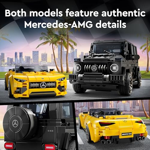 LEGO Speed Champions Mercedes-AMG G63 & SL63 (76924) – 2-in-1 Car Set for Builders and Collectors