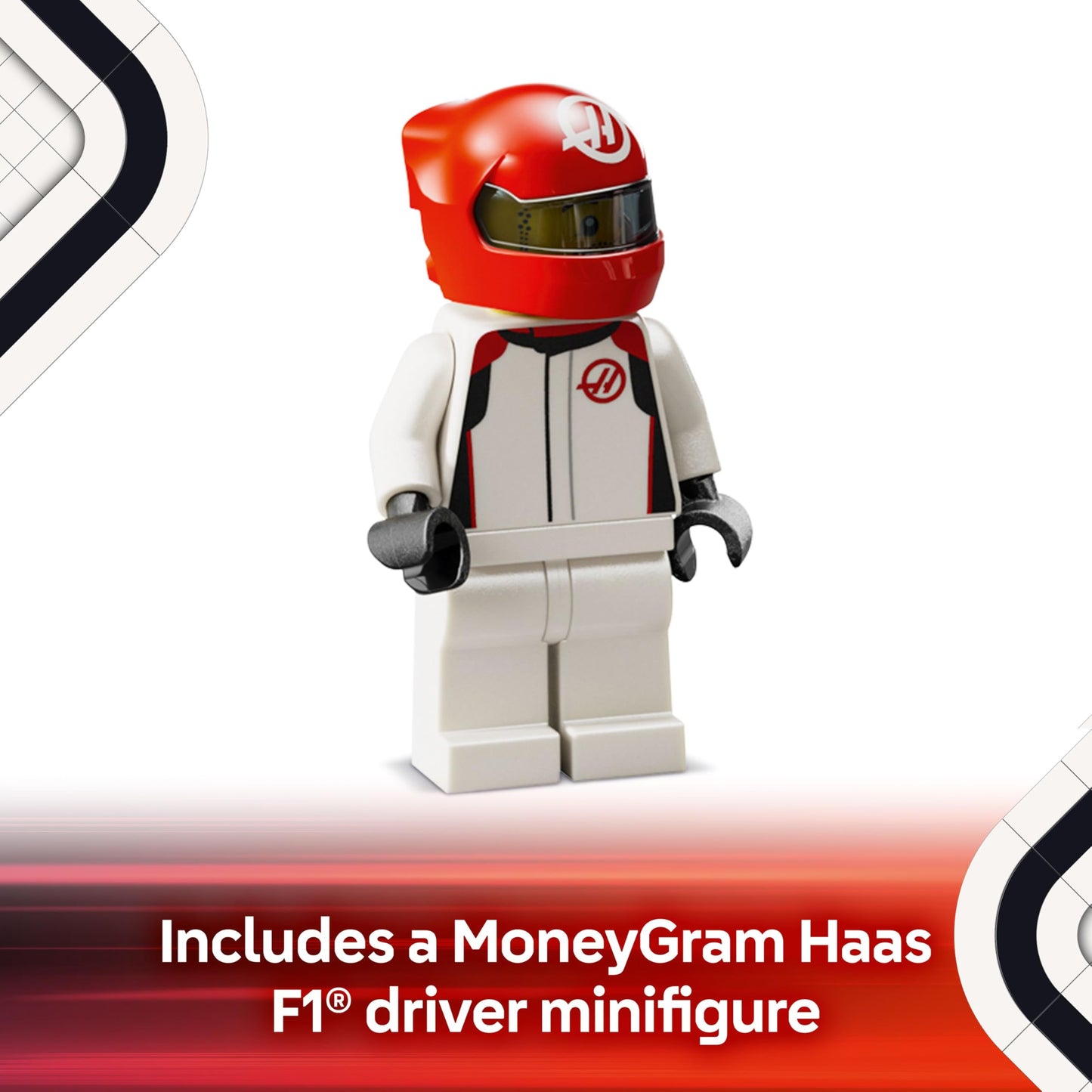 LEGO Speed Champions MoneyGram Haas F1 Team VF-24 Race Car (77250) – 242-Piece Building Set