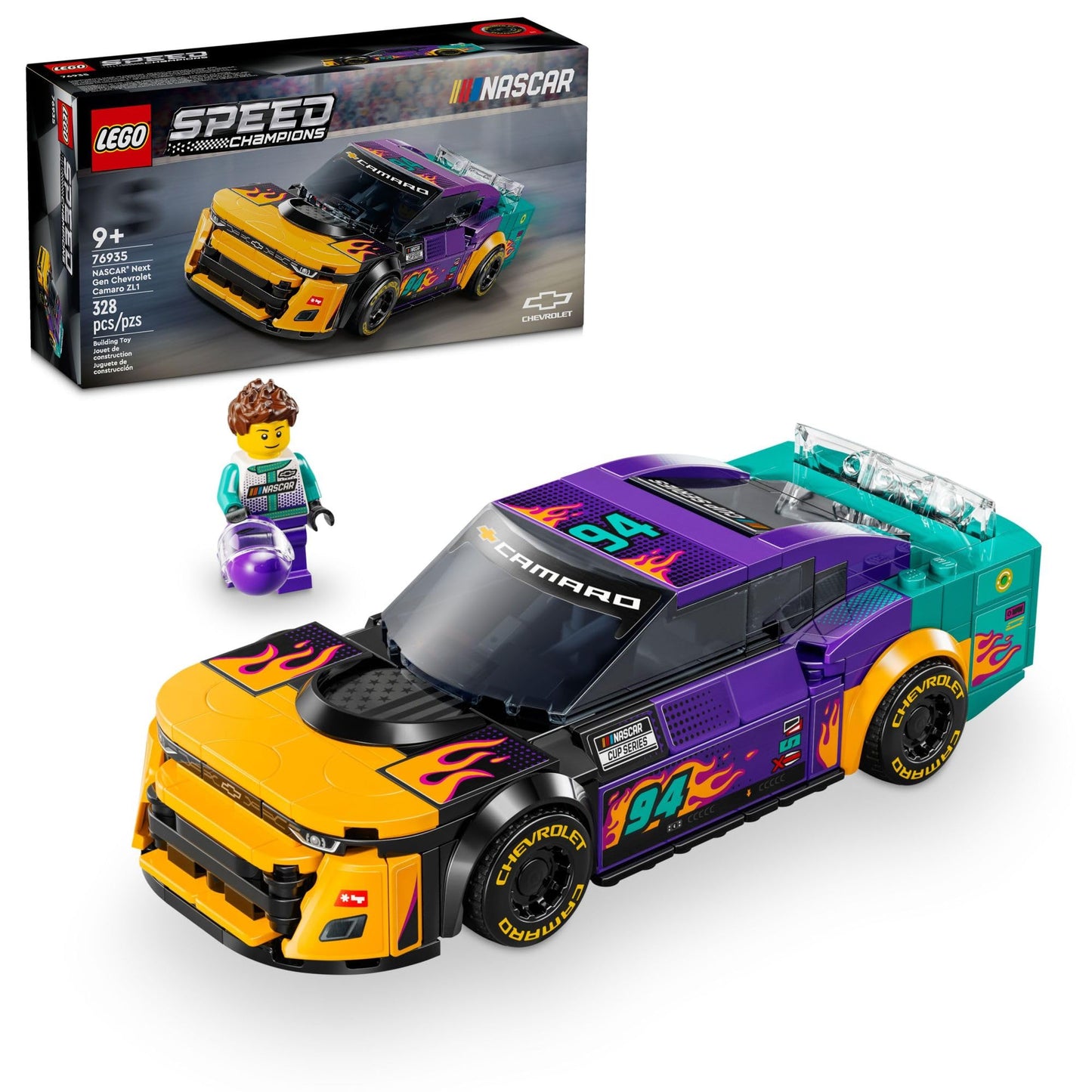 LEGO Speed Champions NASCAR Next Gen Chevrolet Camaro ZL1 76935 – Build, Race, Collect