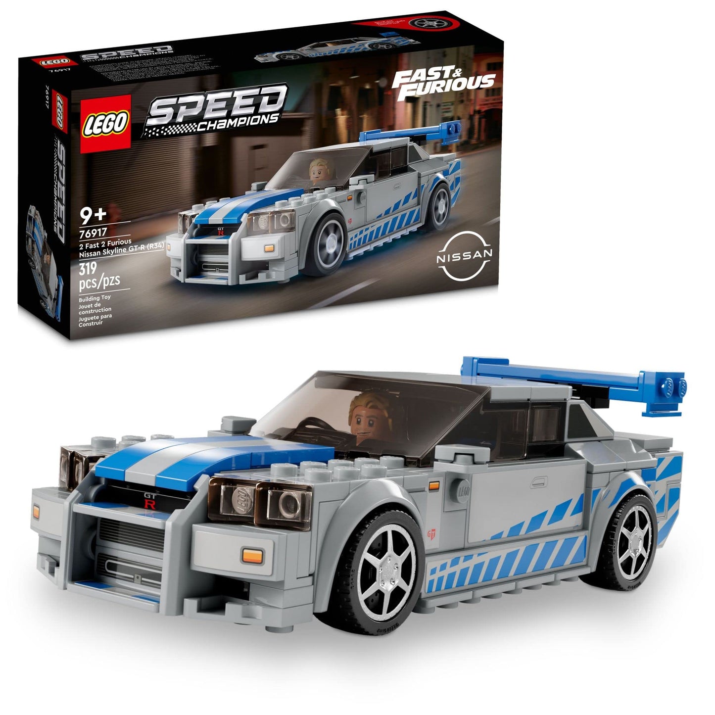 LEGO Speed Champions Nissan Skyline GT-R (R34) Race Car Model 76917