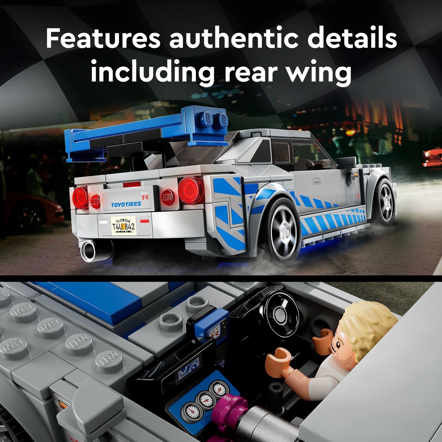 LEGO Speed Champions Nissan Skyline GT-R (R34) Race Car Model 76917