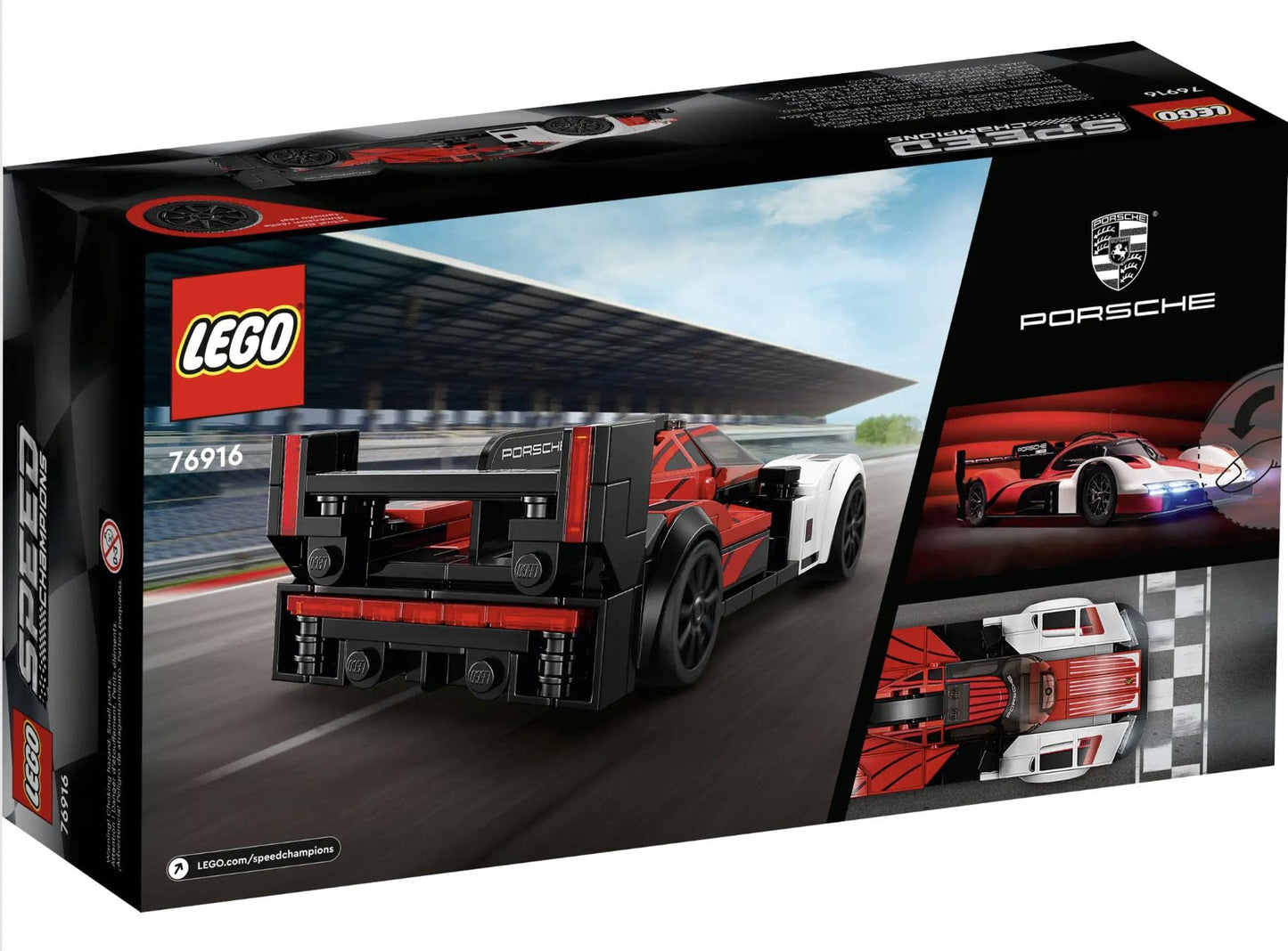 LEGO Speed Champions Porsche 963 76916 – Collectible Race Car Building Kit with Minifigure