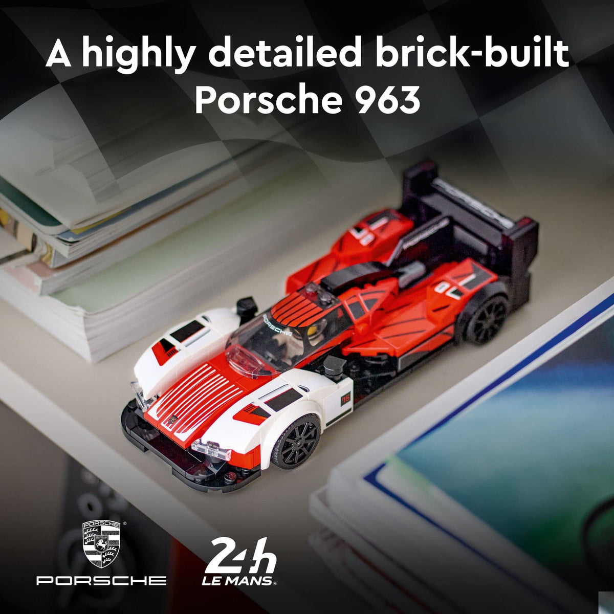 LEGO Speed Champions Porsche 963 76916 - 280-Piece Race Car Building Kit with Driver Minifigure