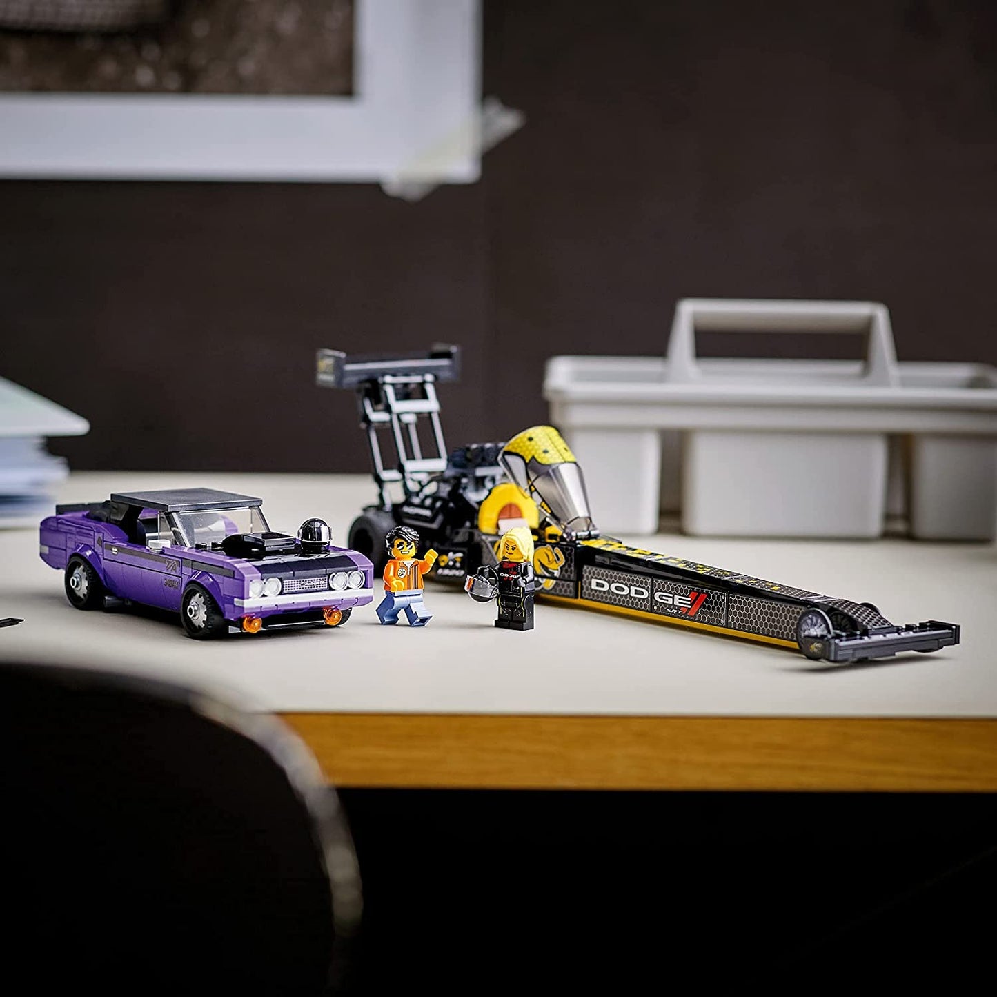 LEGO Speed Champions Mopar Dodge//SRT Top Fuel Dragster & 1970 Dodge Challenger T/A – 76904 Building Toy Set (627 Pieces)