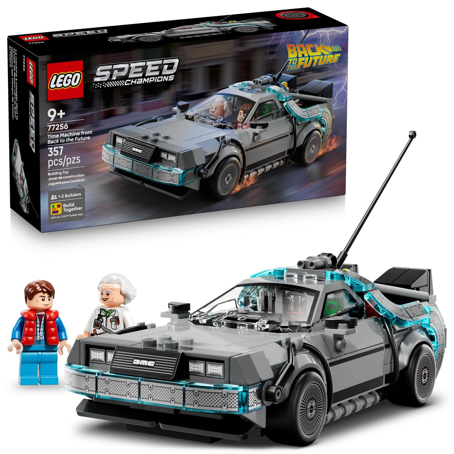 LEGO Speed Champions Time Machine from Back to the Future (77256) – 2 Build Modes