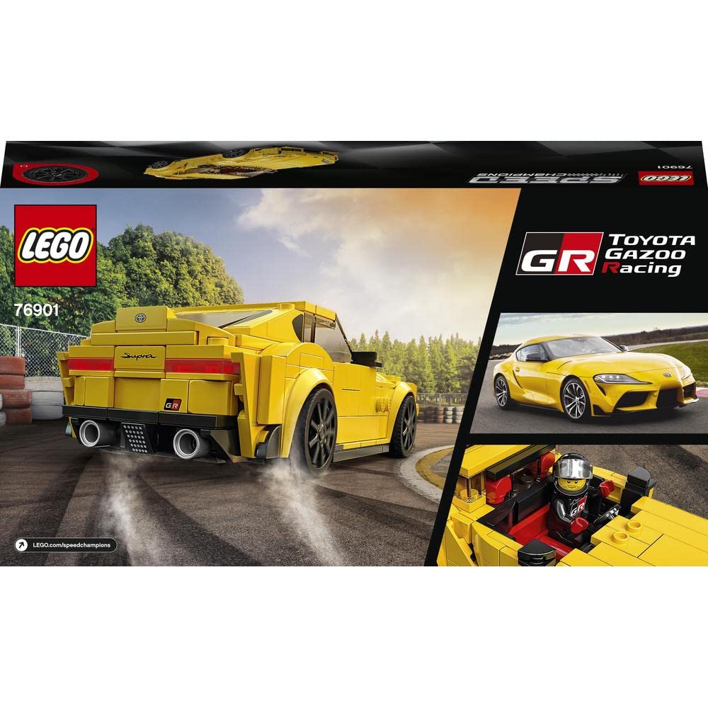 LEGO Speed Champions Toyota GR Supra 76901 – 299-Piece Building Kit with Racing Minifigure