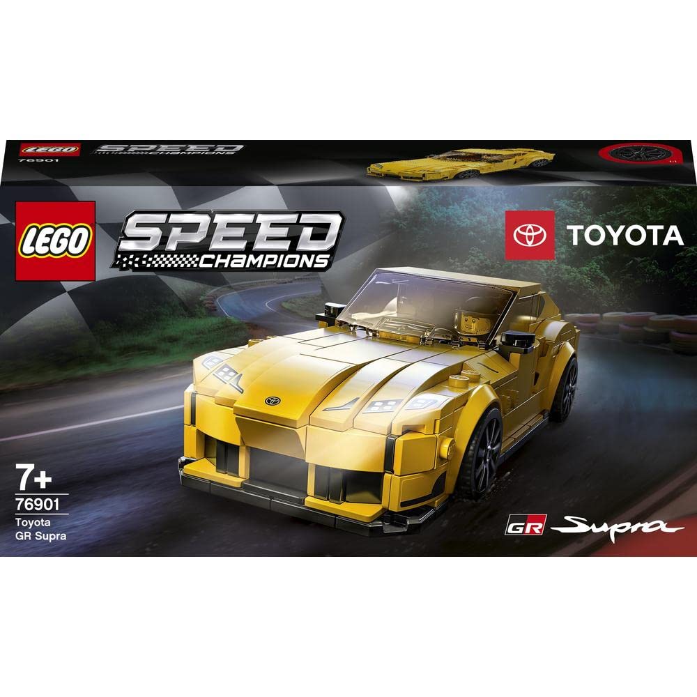 LEGO Speed Champions Toyota GR Supra 76901 – 299-Piece Building Kit with Racing Minifigure