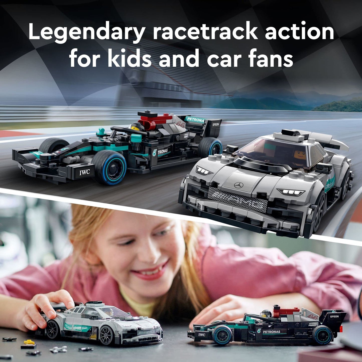 LEGO Speed Champions 76909: Mercedes-AMG F1 W12 E Performance & Project One 2-in-1 Race Car Building Kit