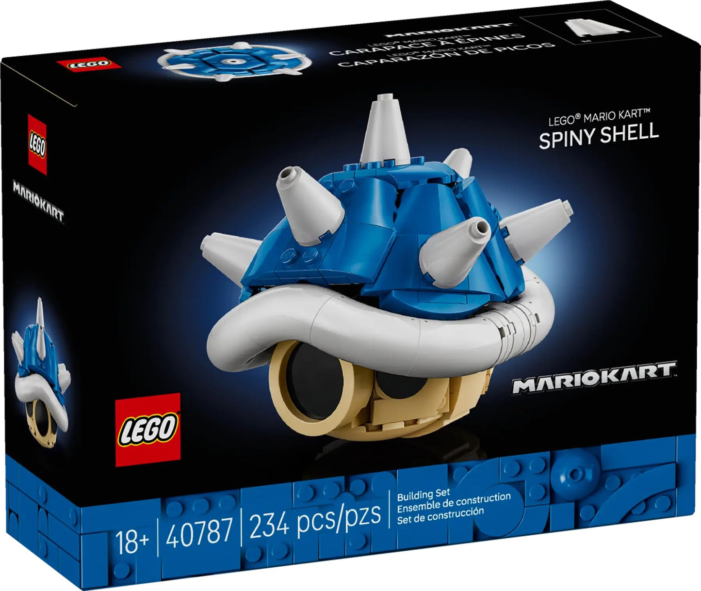 LEGO Super Mario Spiny Shell 40787 – 234-Piece Blue & White Display Model