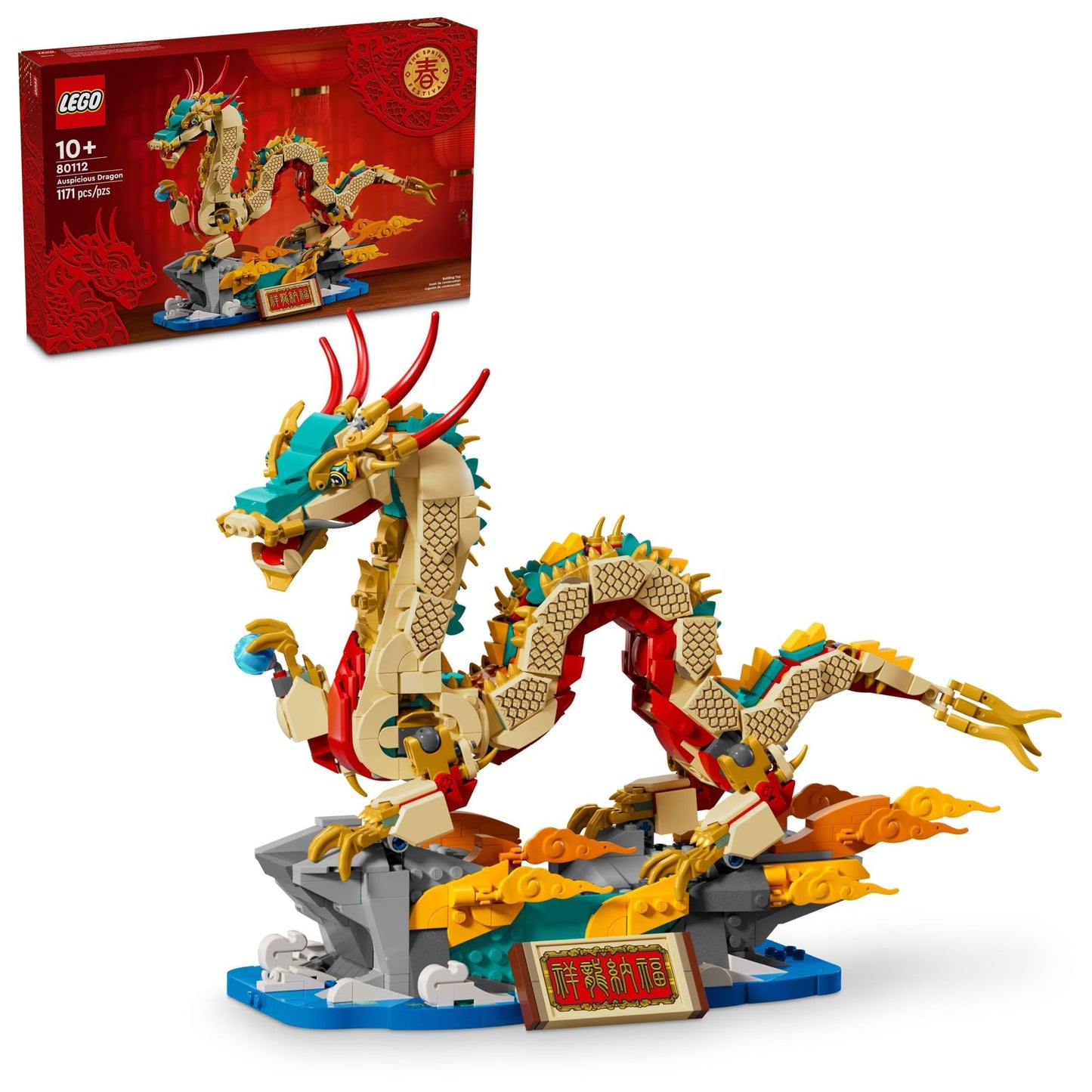 LEGO Spring Festival Auspicious Dragon 80112 – Buildable Dragon Toy for Ages 10+