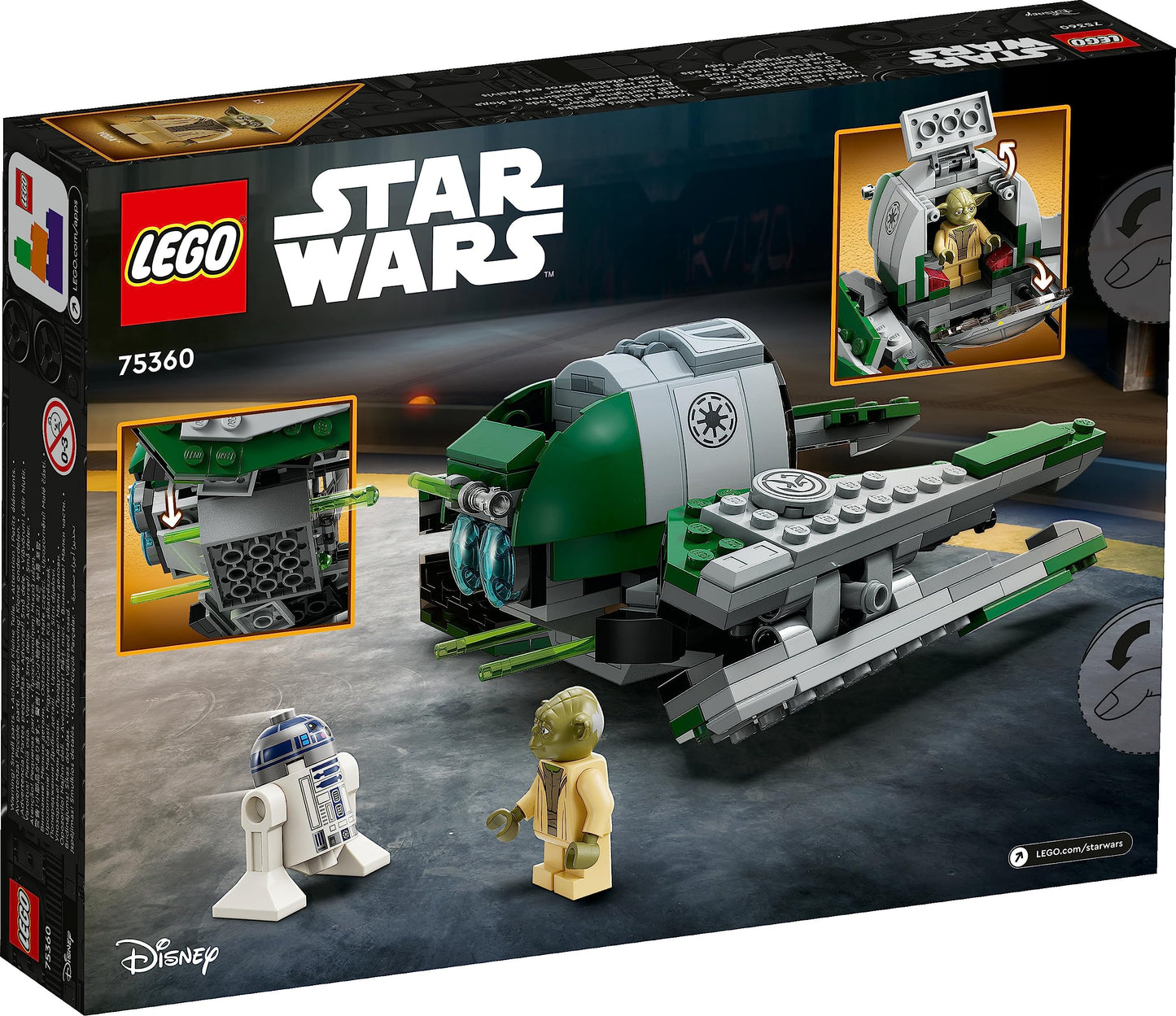 LEGO 75360 Yoda's Jedi Starfighter – The Clone Wars Set with Yoda & R2-D2