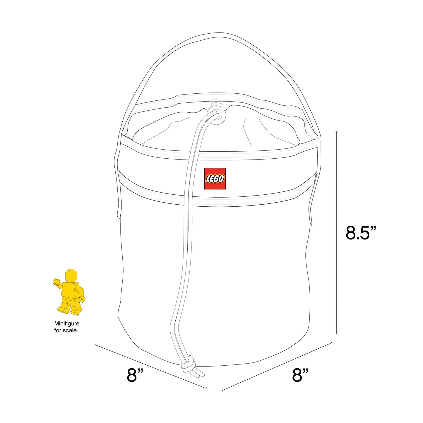 LEGO Storage Cinch Bucket - Red | Official LEGO Organization Solution