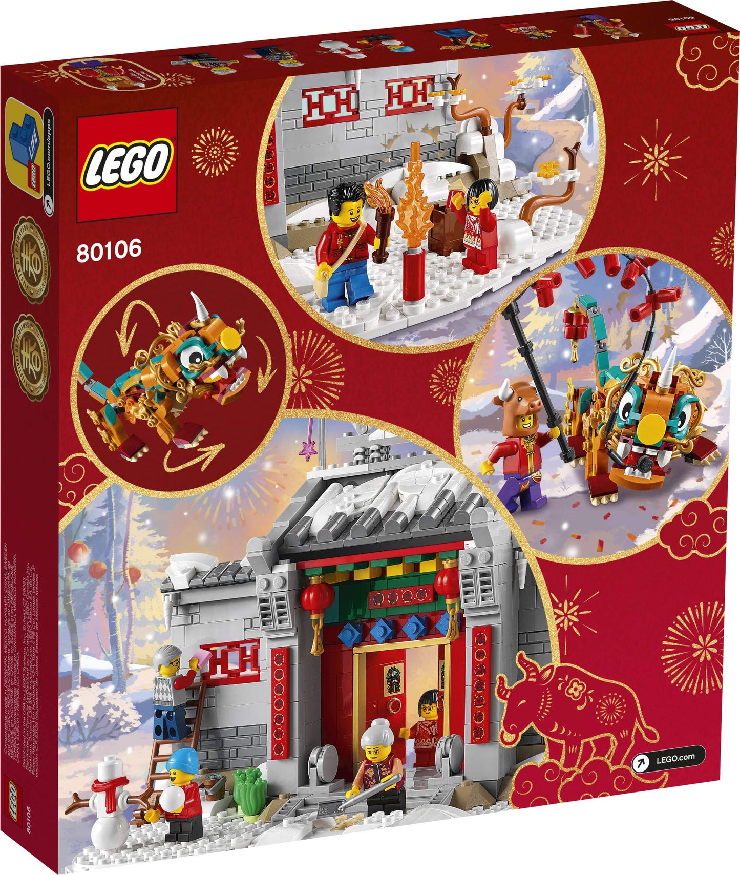 LEGO Story of Nian 80106 Building Kit | Lunar New Year LEGO Set for Kids, 1,067 Pieces