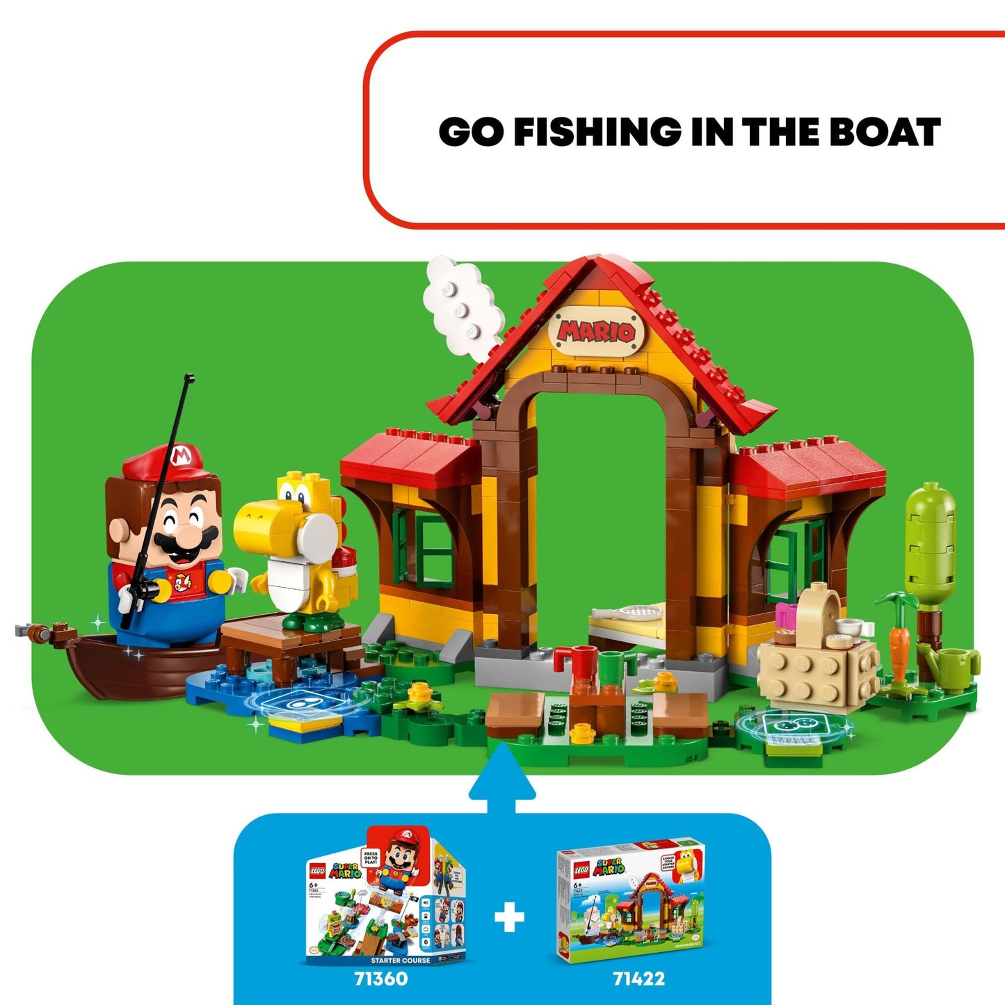 LEGO Super Mario Picnic at Mario's House Expansion Set 71422 – 259-Piece Build-and-Play Kit