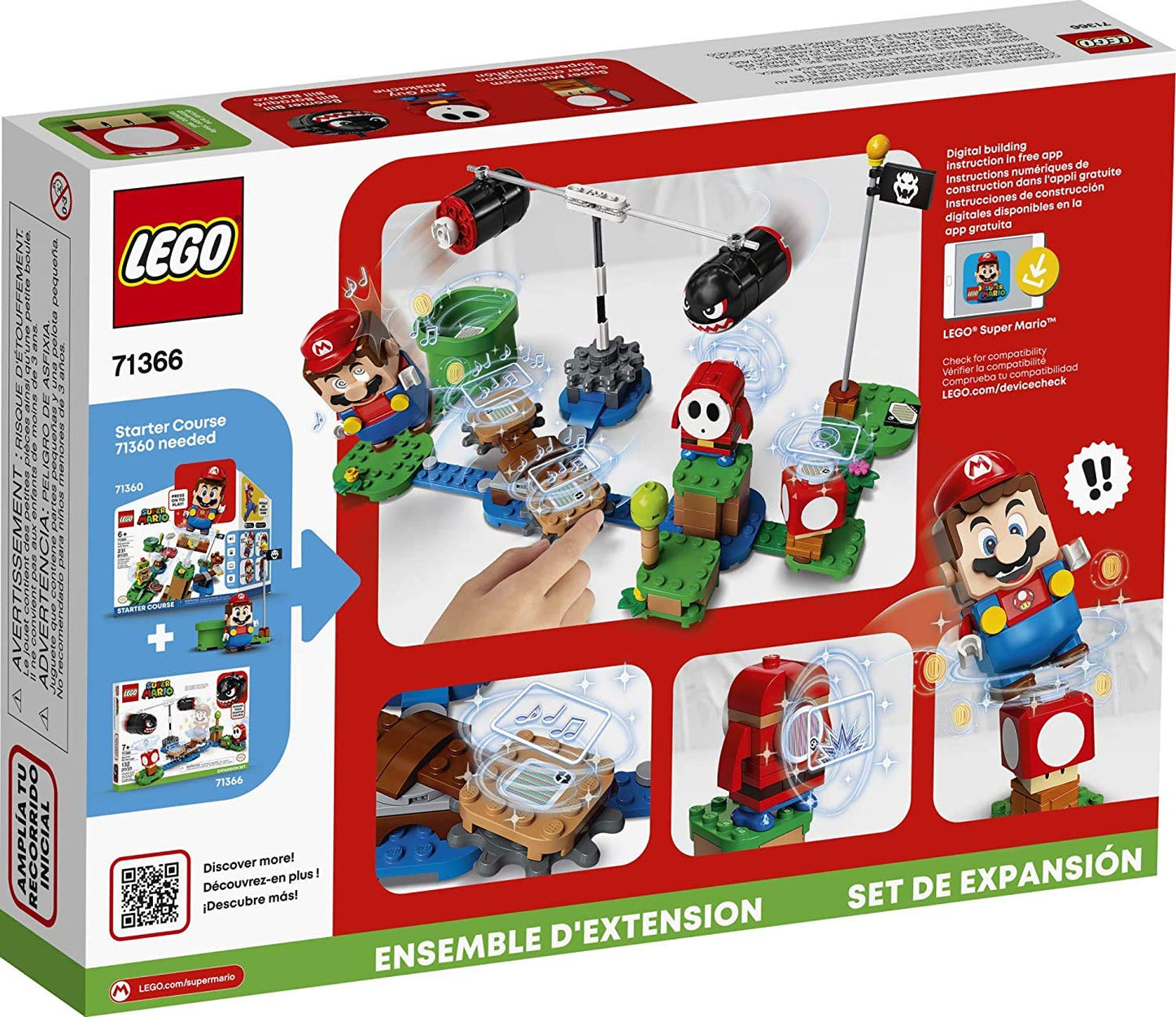 LEGO Super Mario Boomer Bill Barrage Expansion Set 71366 – Fast-Paced Action for Your Starter Course