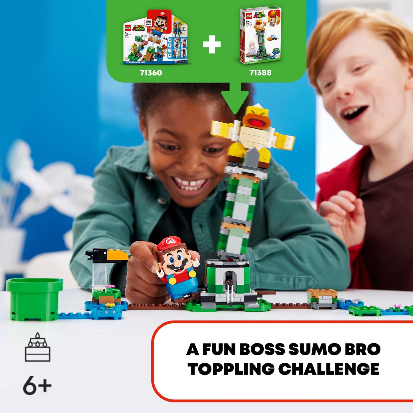 LEGO Super Mario Boss Sumo Bro Topple Tower Expansion Set 71388 – 231 Pieces, Multicolor