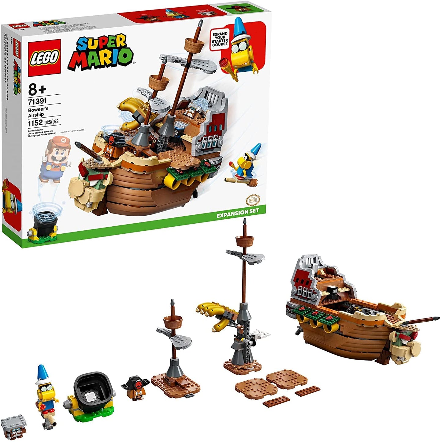 LEGO Super Mario Bowser’s Airship Expansion Set 71391 – 1,152 Pieces