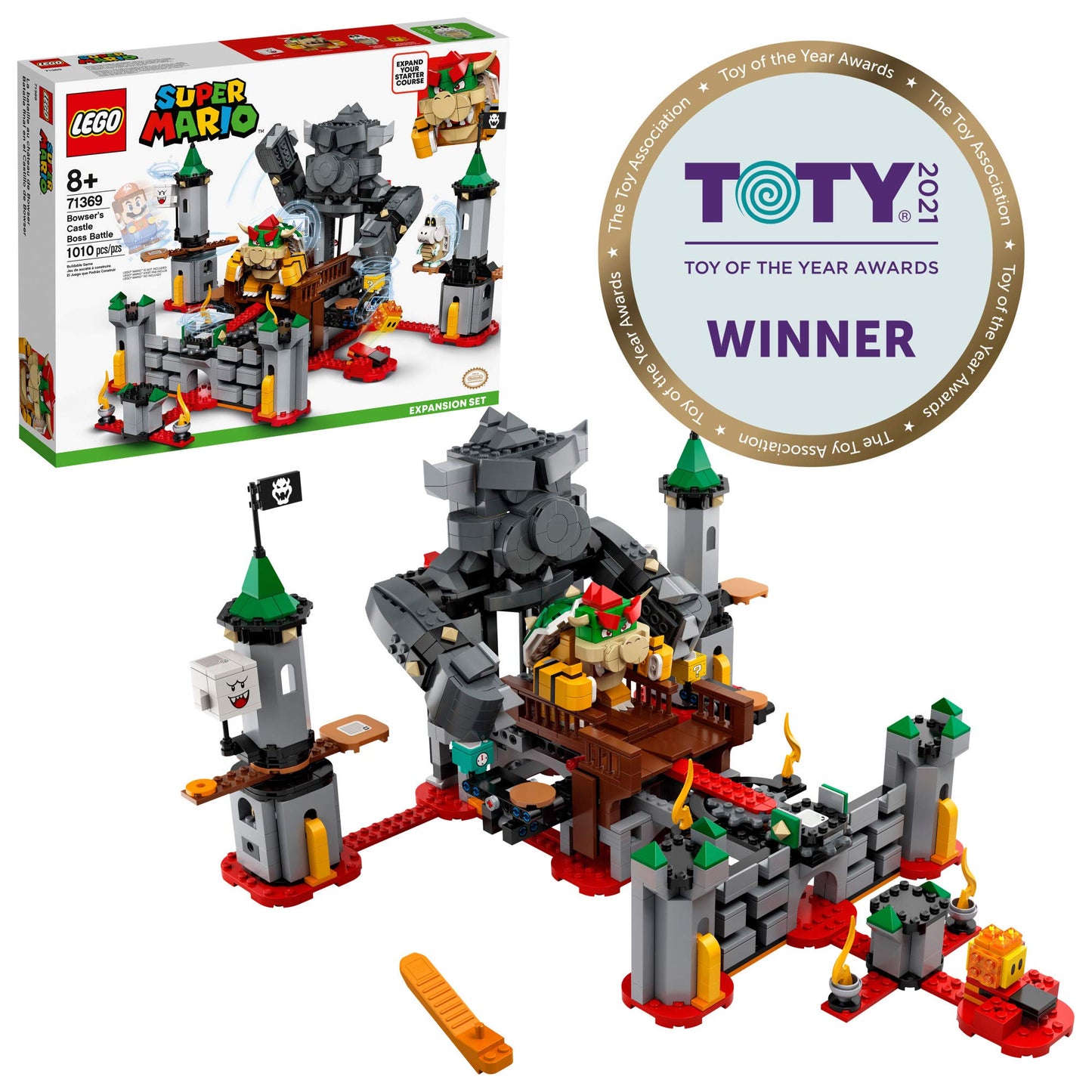 LEGO Super Mario Bowser's Castle Boss Battle Expansion Set 71369 – 1,010 Pieces