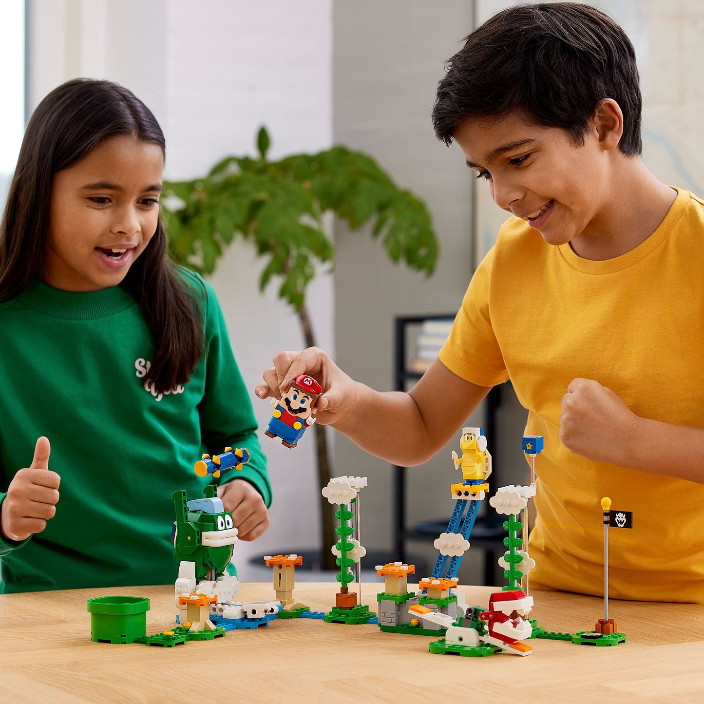 LEGO Super Mario Big Spike's Cloudtop Challenge Expansion Set 71409 – 540 Pieces, Boomerang Bro & Piranha Plant