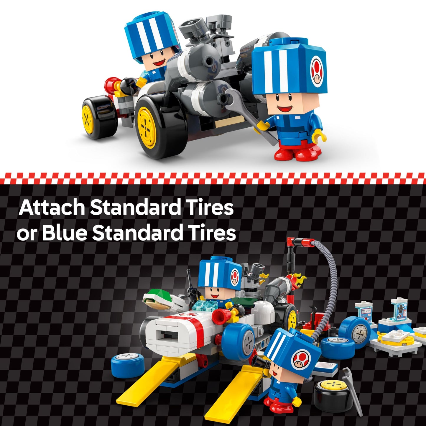 LEGO Super Mario Mario Kart Toad's Garage 72035 – Build & Race Collectible Toy for Kids 8+