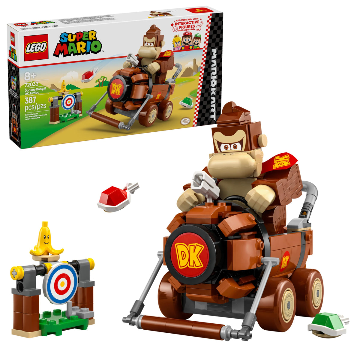 LEGO Super Mario Kart Donkey Kong & DK Jumbo 72033 | Collectible Toy Building Set