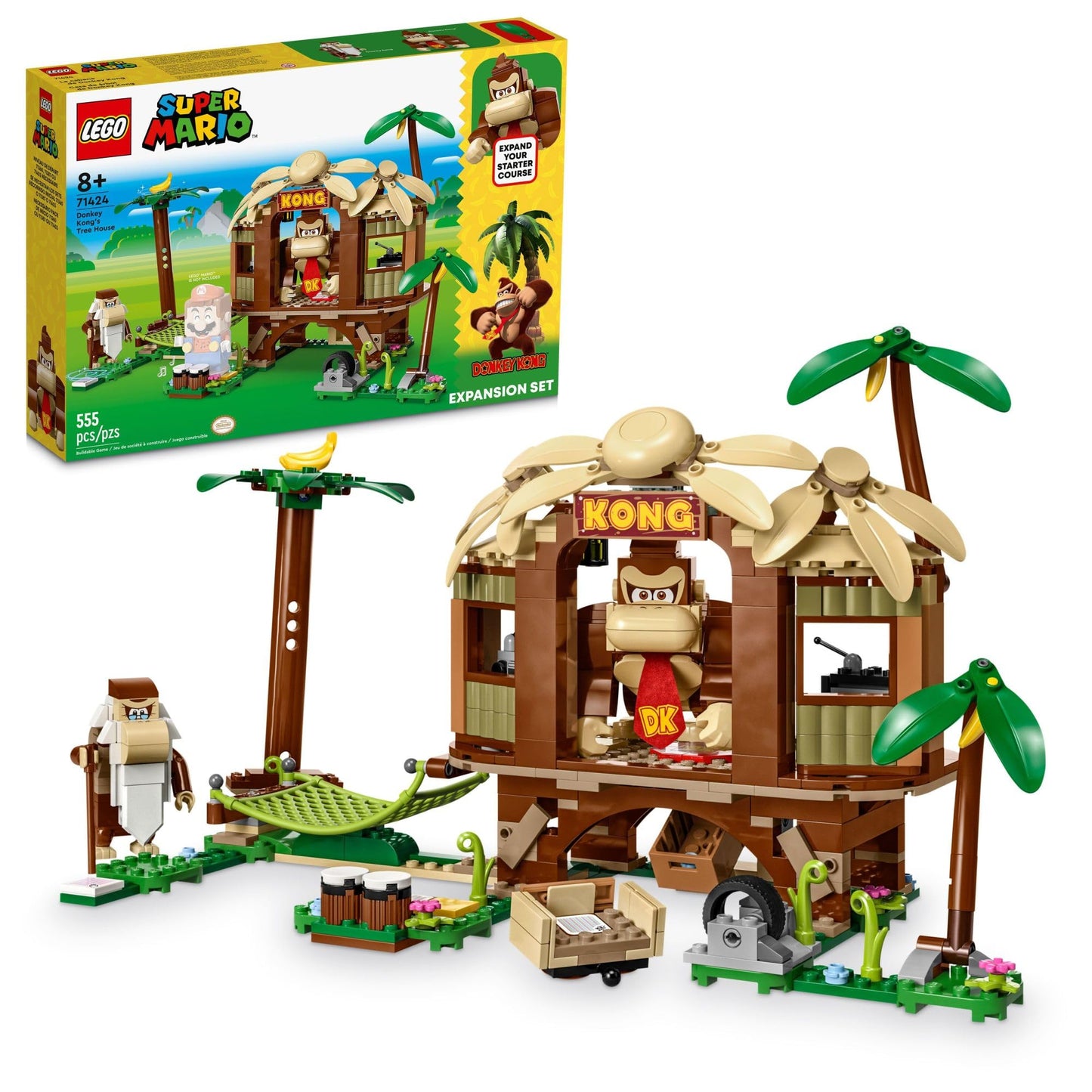 LEGO Super Mario Donkey Kong's Tree House Expansion Set (71424) – 555 Pieces