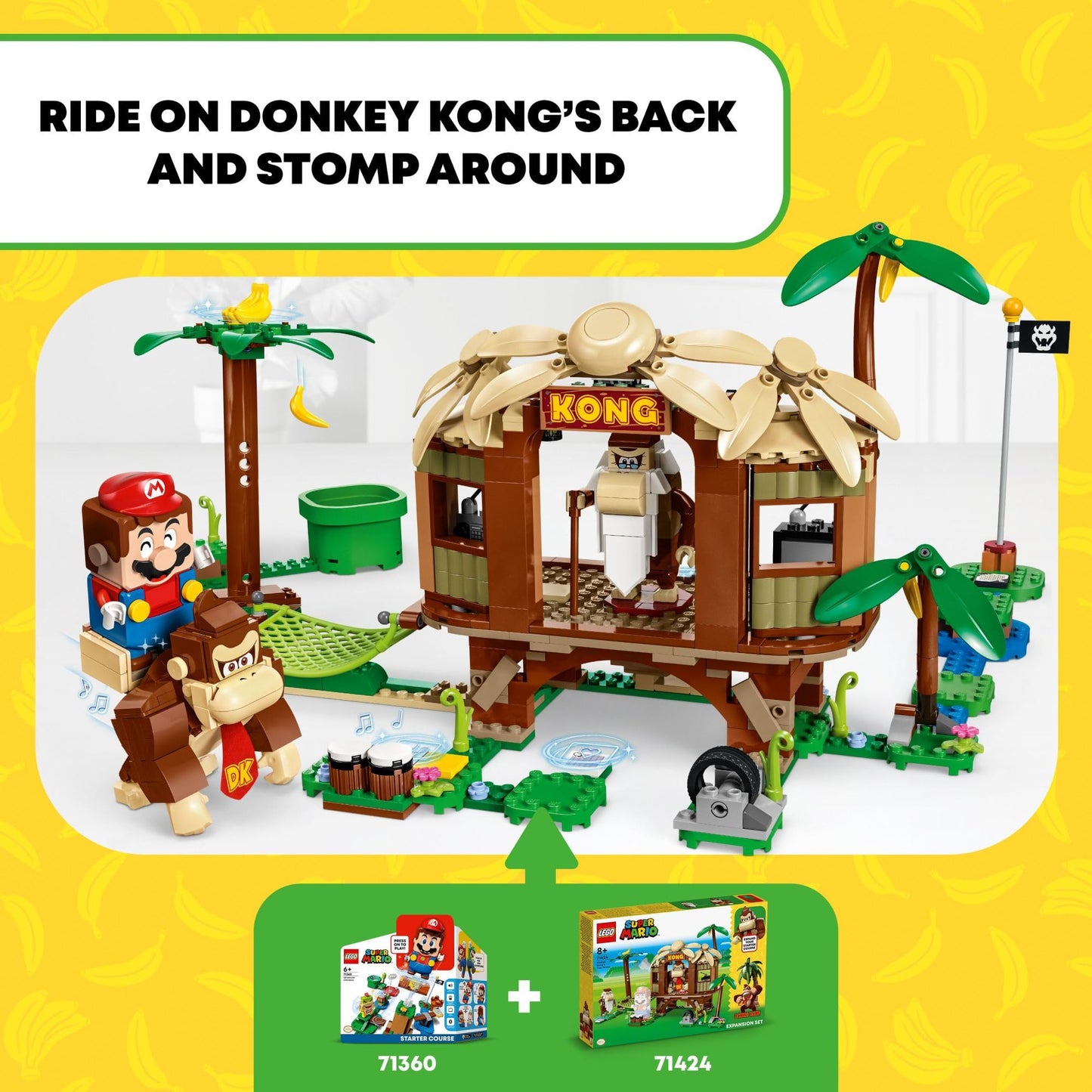 LEGO Super Mario Donkey Kong's Tree House Expansion Set (71424) – 555 Pieces