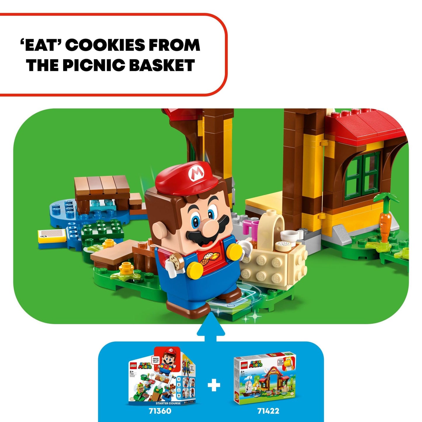 LEGO Super Mario Picnic at Mario's House Expansion Set 71422 – 259-Piece Build-and-Play Kit