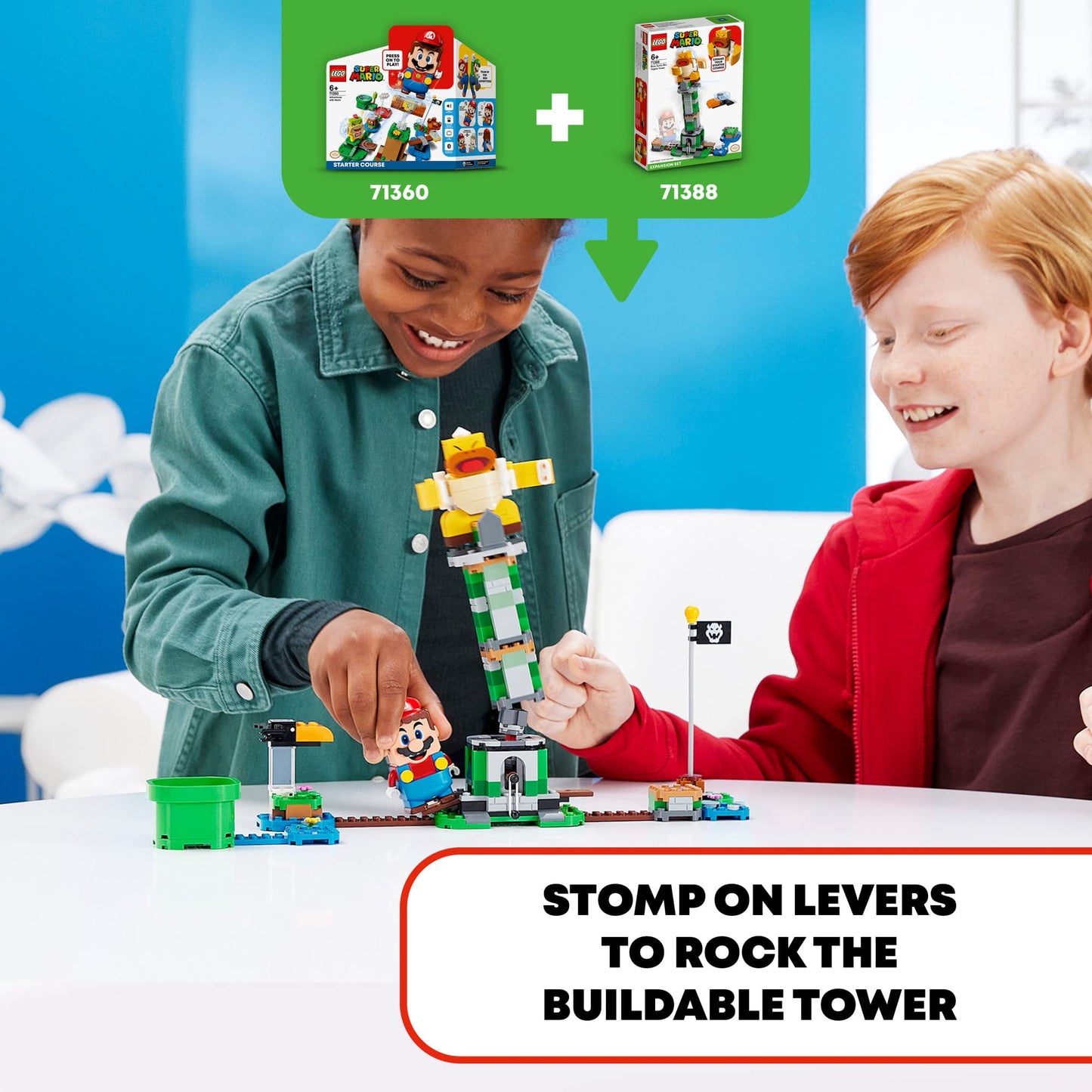 LEGO Super Mario Boss Sumo Bro Topple Tower Expansion Set 71388 – 231 Pieces, Multicolor