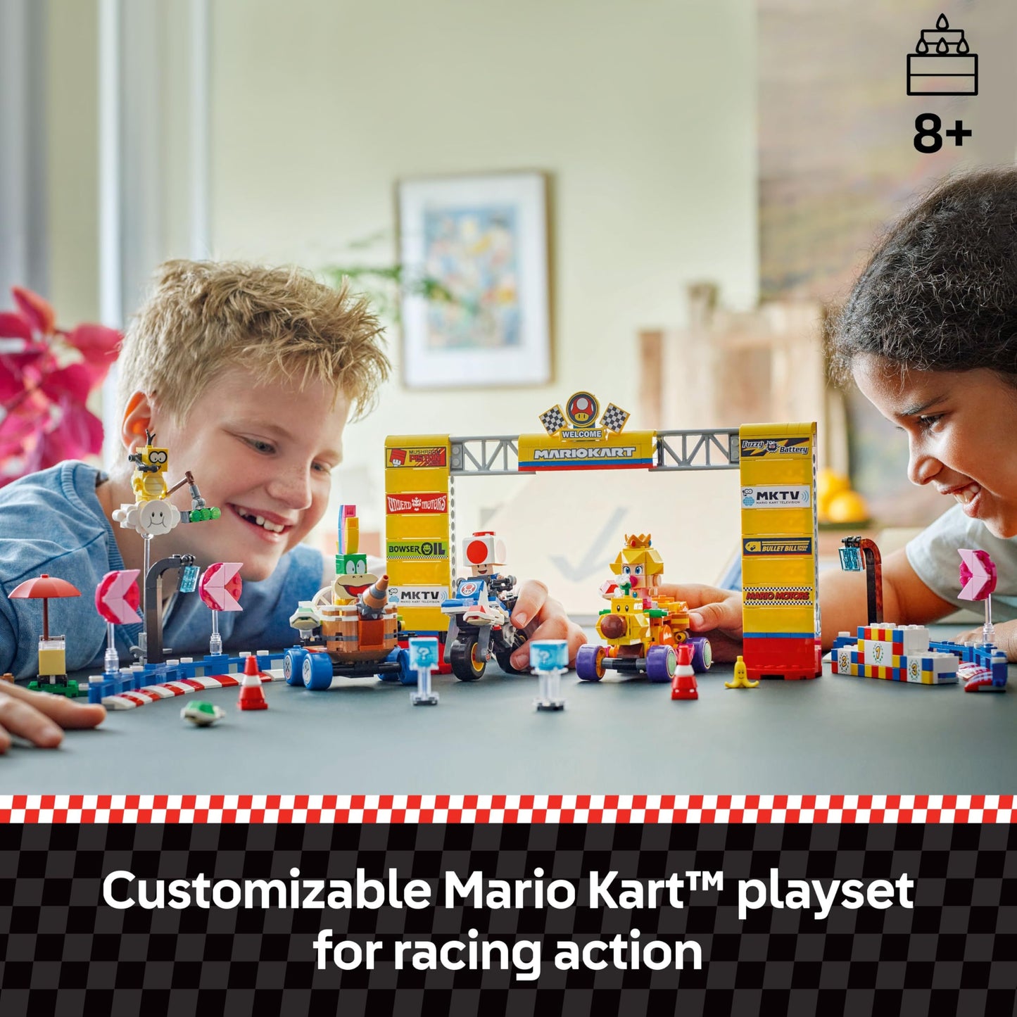 LEGO Super Mario Baby Peach & Grand Prix Set (72036) – 823-Piece Mario Kart Track Build