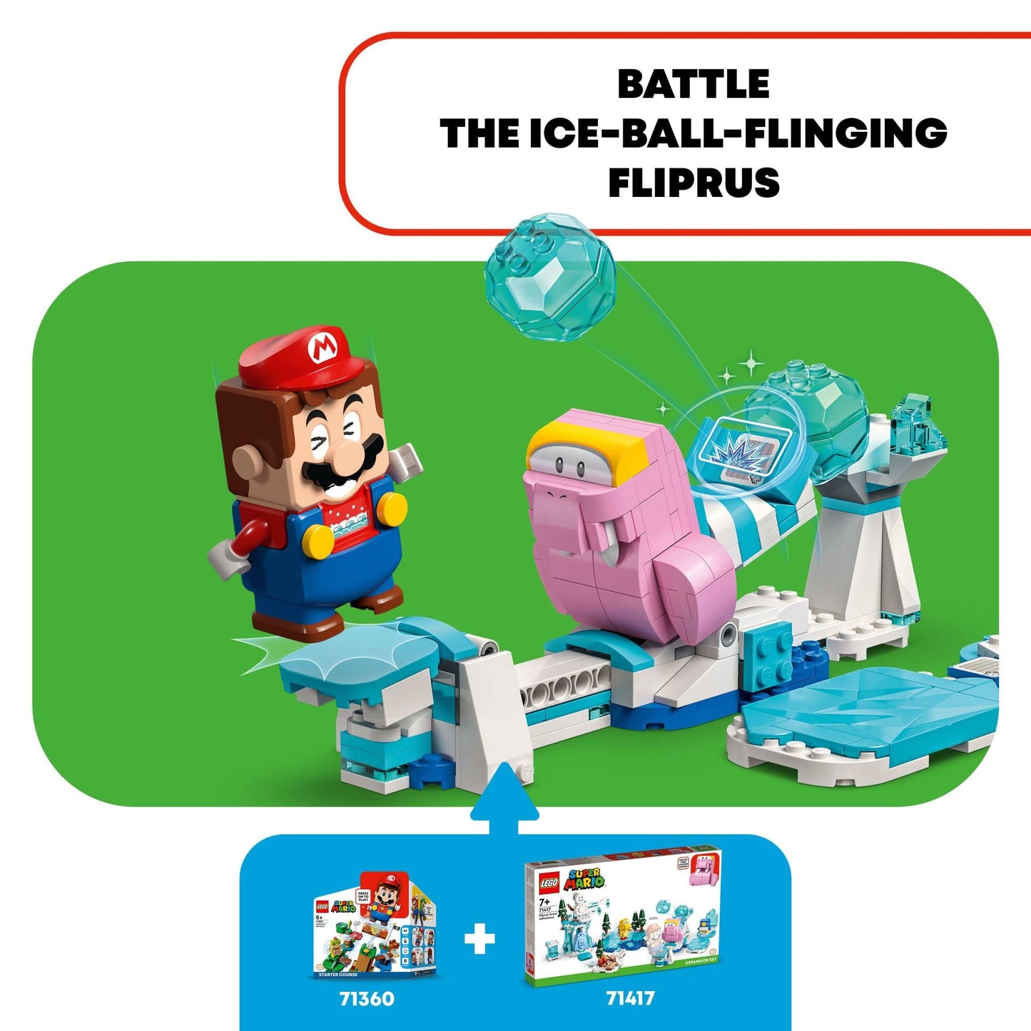LEGO Super Mario Fliprus Snow Adventure Expansion Set 71417 – Ice Level Play (Starter Course Required)