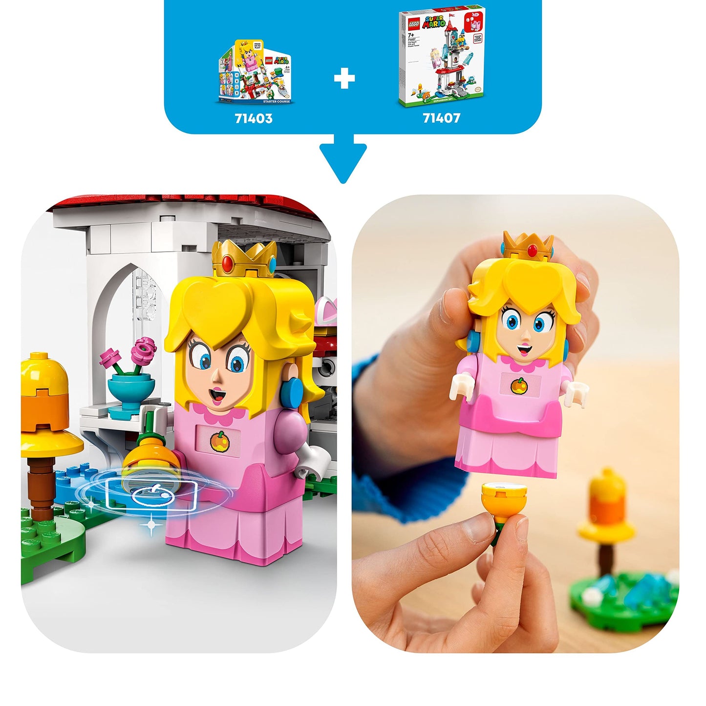 LEGO Super Mario Cat Peach Suit & Frozen Tower Expansion 71407 - 494 Pieces