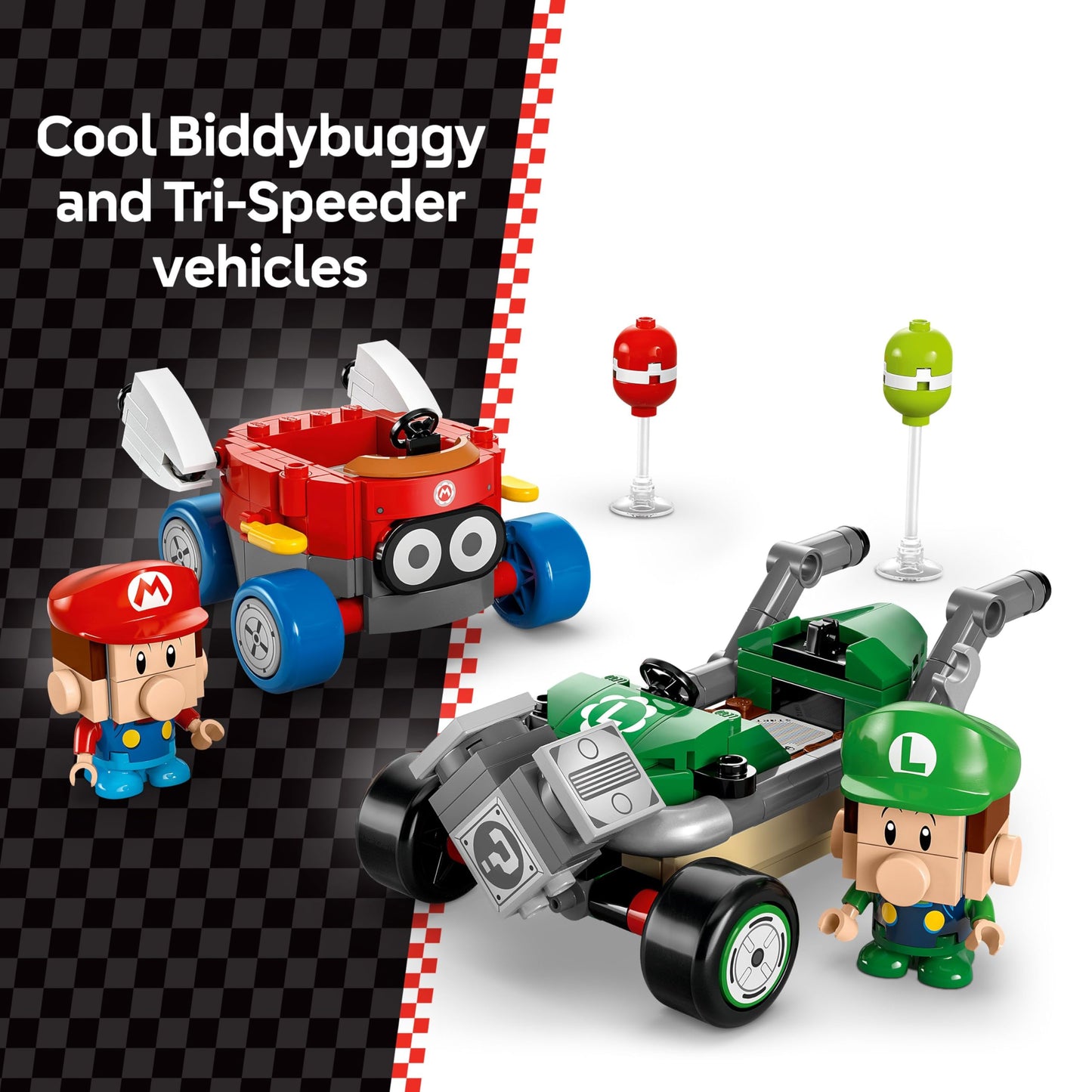 LEGO Super Mario Mario Kart: Baby Mario vs Baby Luigi (72034) – Collectible Toy for Kids 8+