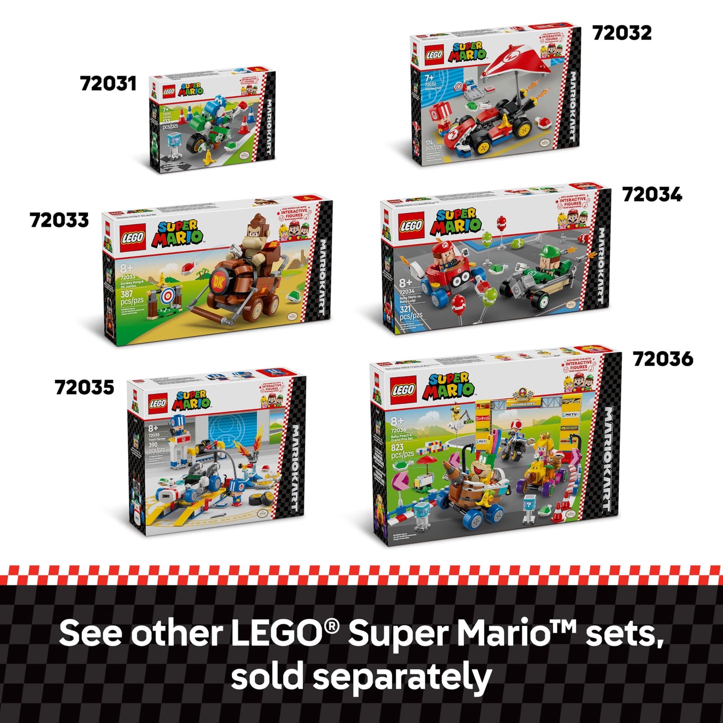 LEGO Super Mario Mario Kart: Baby Mario vs Baby Luigi (72034) – Collectible Toy for Kids 8+