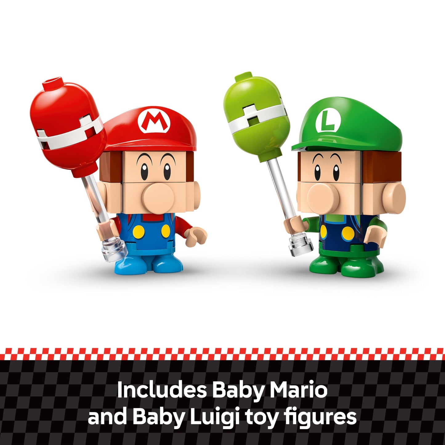 LEGO Super Mario Mario Kart: Baby Mario vs Baby Luigi (72034) – Collectible Toy for Kids 8+