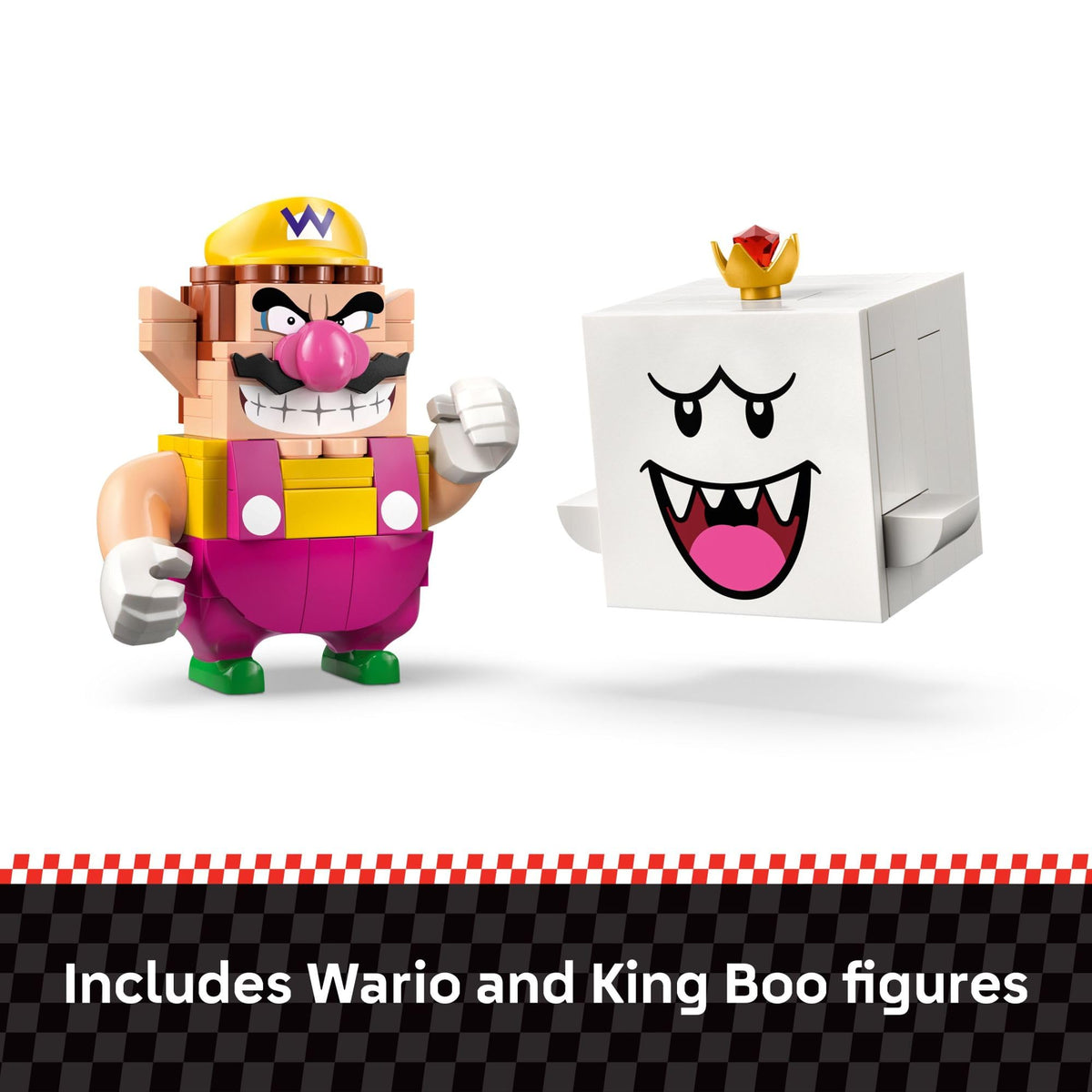 LEGO Super Mario Mario Kart: Wario & King Boo (72038) Buildable Cars with Drifting & Gliding
