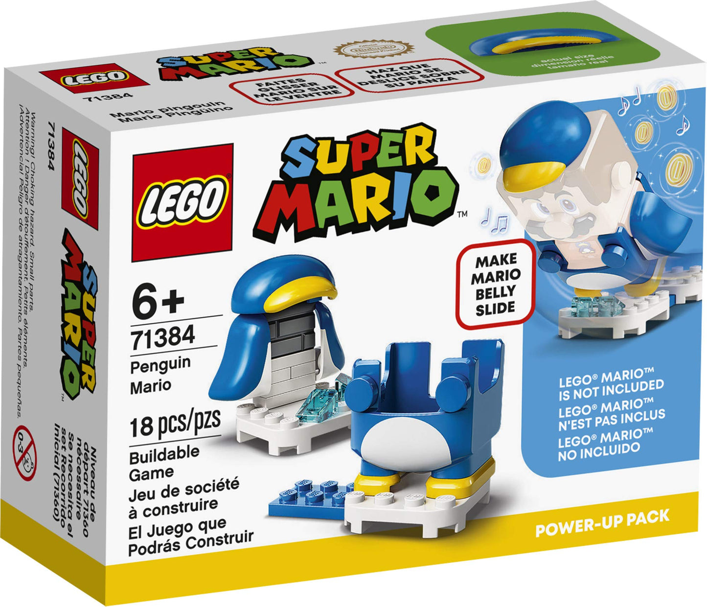 LEGO Super Mario Penguin Power-Up Pack 71384 – Belly-Slide Coin Boost for LEGO Mario