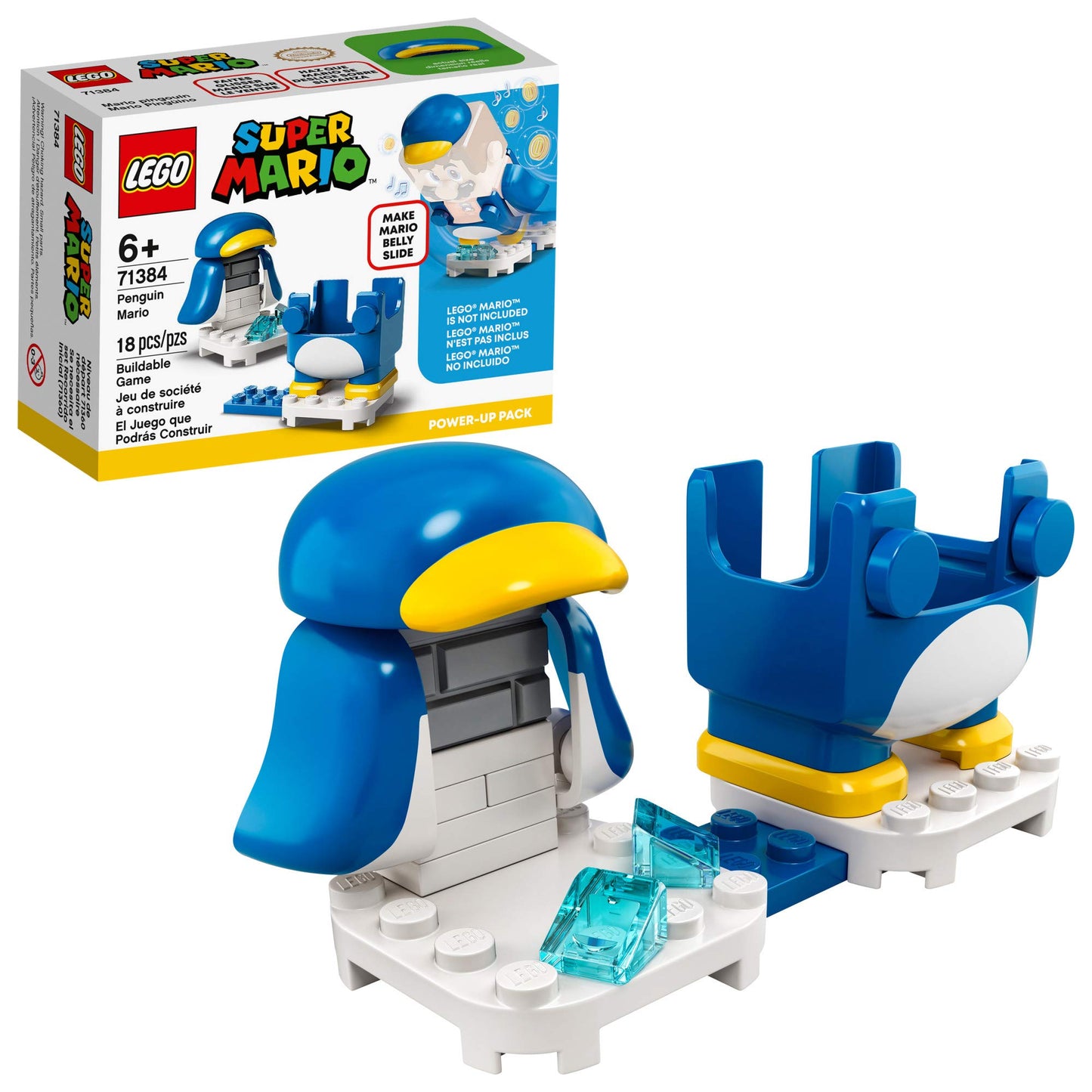 LEGO Super Mario Penguin Power-Up Pack 71384 – Belly-Slide Coin Boost for LEGO Mario