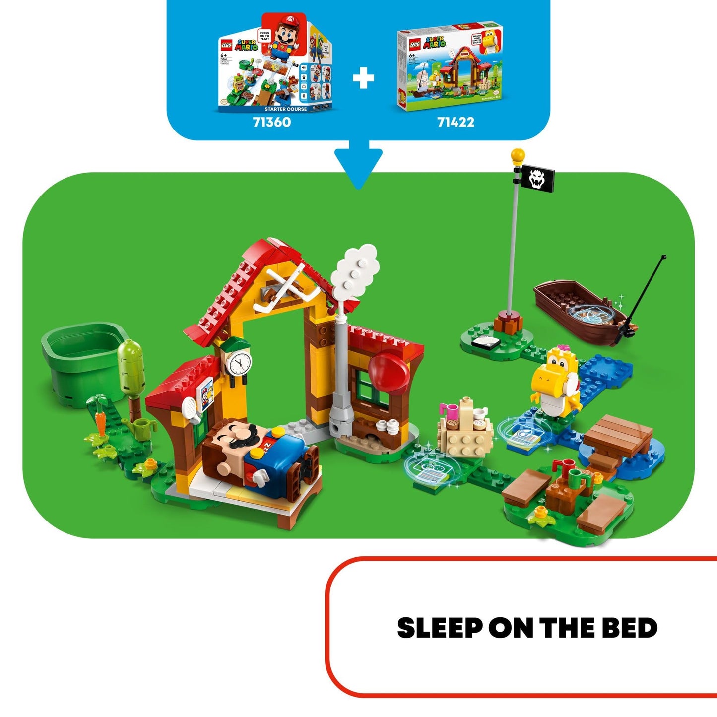 LEGO Super Mario Picnic at Mario's House Expansion Set 71422 – 259-Piece Build-and-Play Kit