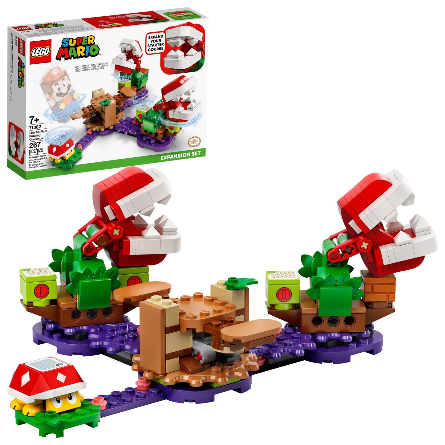 LEGO Super Mario Piranha Plant Puzzling Challenge Expansion Set 71382 – 267 Pieces