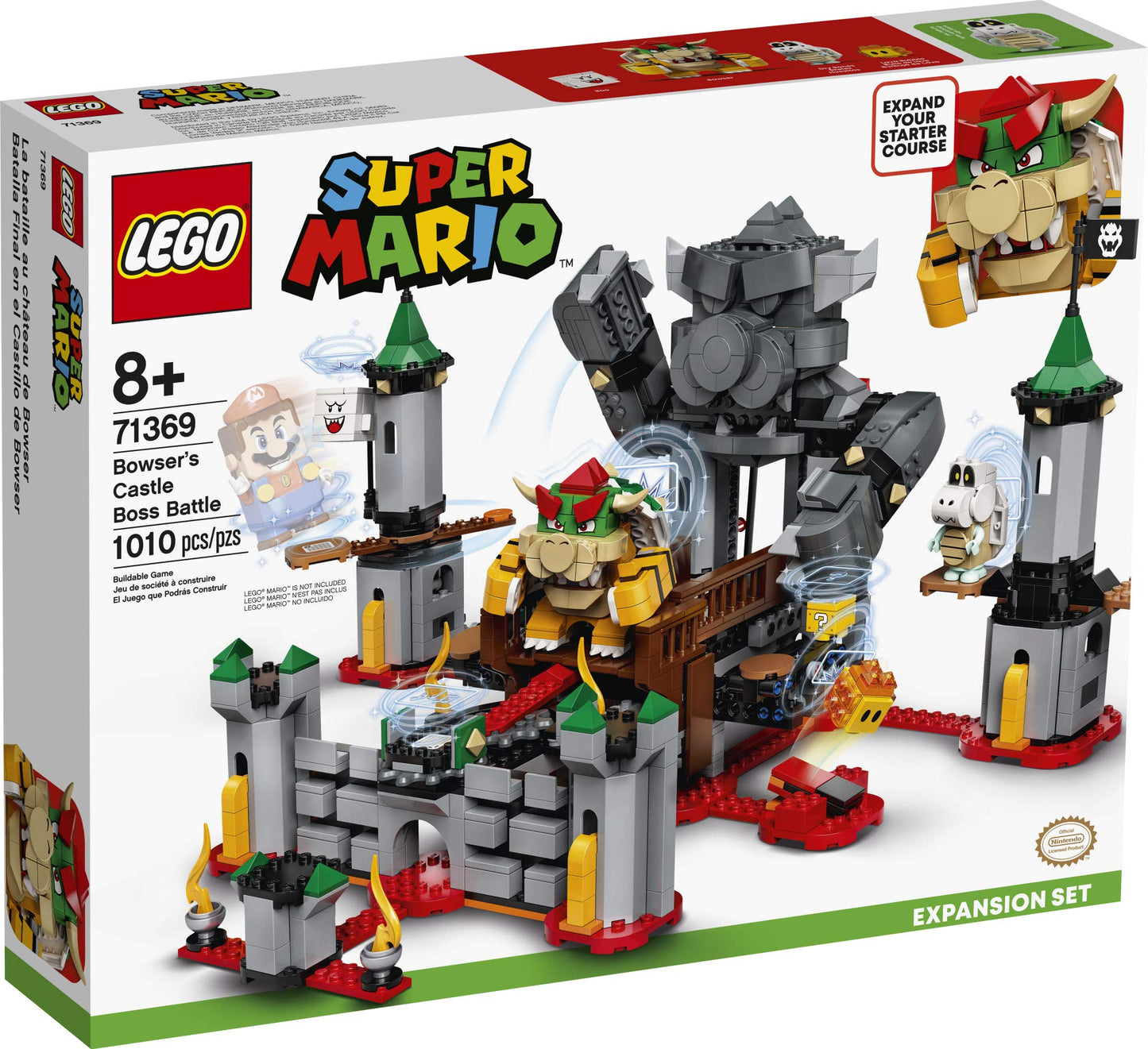 LEGO Super Mario Bowser's Castle Boss Battle Expansion Set 71369 – 1,010 Pieces