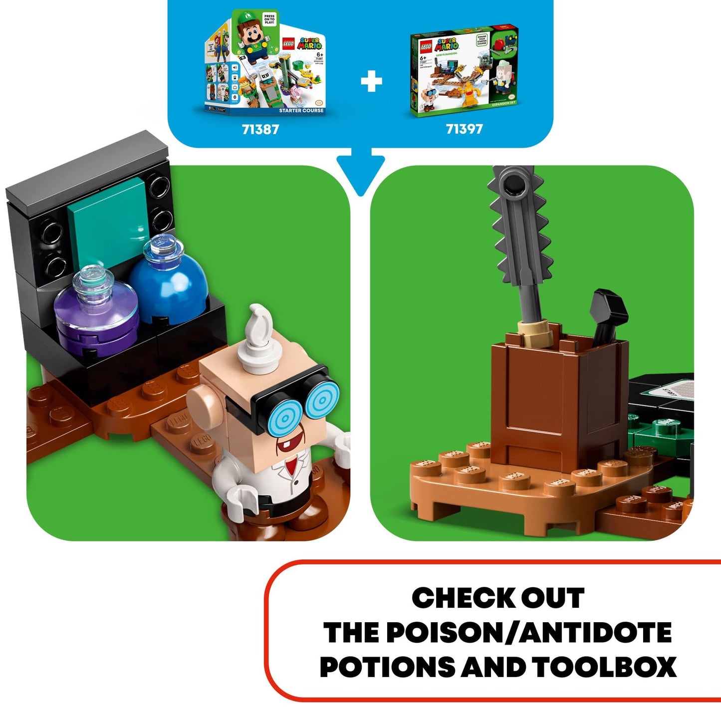 LEGO Super Mario Luigi’s Mansion Lab & Poltergust Expansion Set 71397 – 179 Pieces, Ages 6+