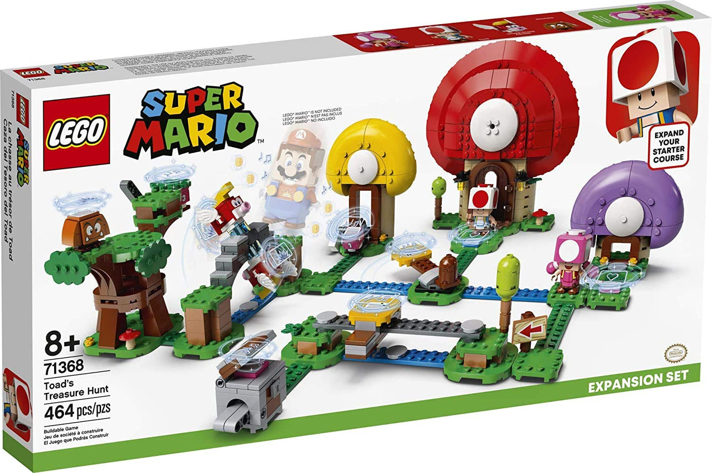 LEGO Super Mario Toad’s Treasure Hunt Expansion Set 71368 – Boost Your Adventures with the Mario Starter Course