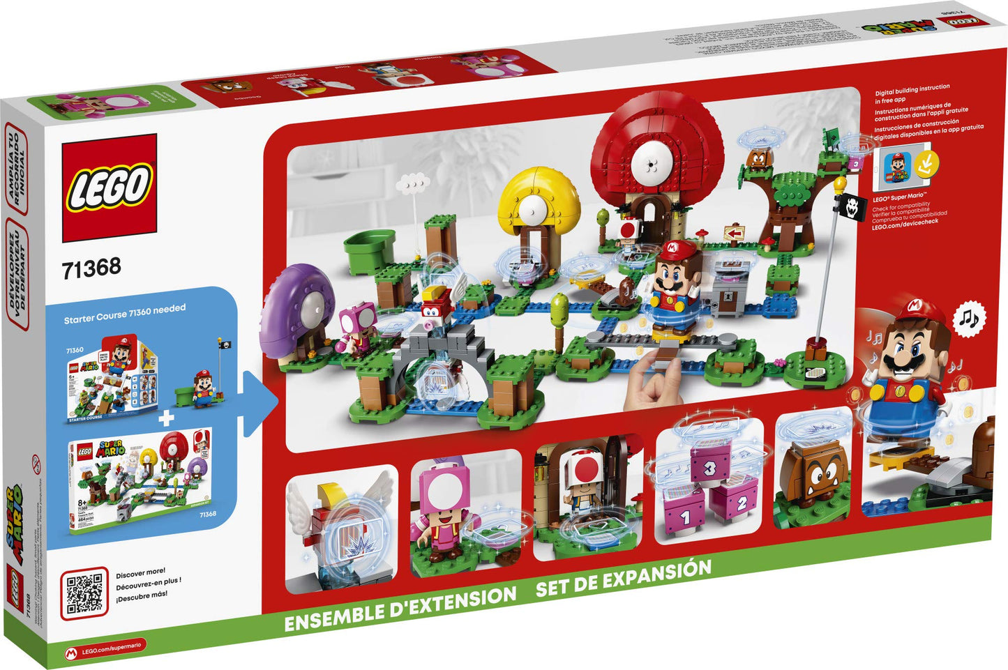 LEGO Super Mario Toad's Treasure Hunt Expansion Set 71368 – 464 Pieces