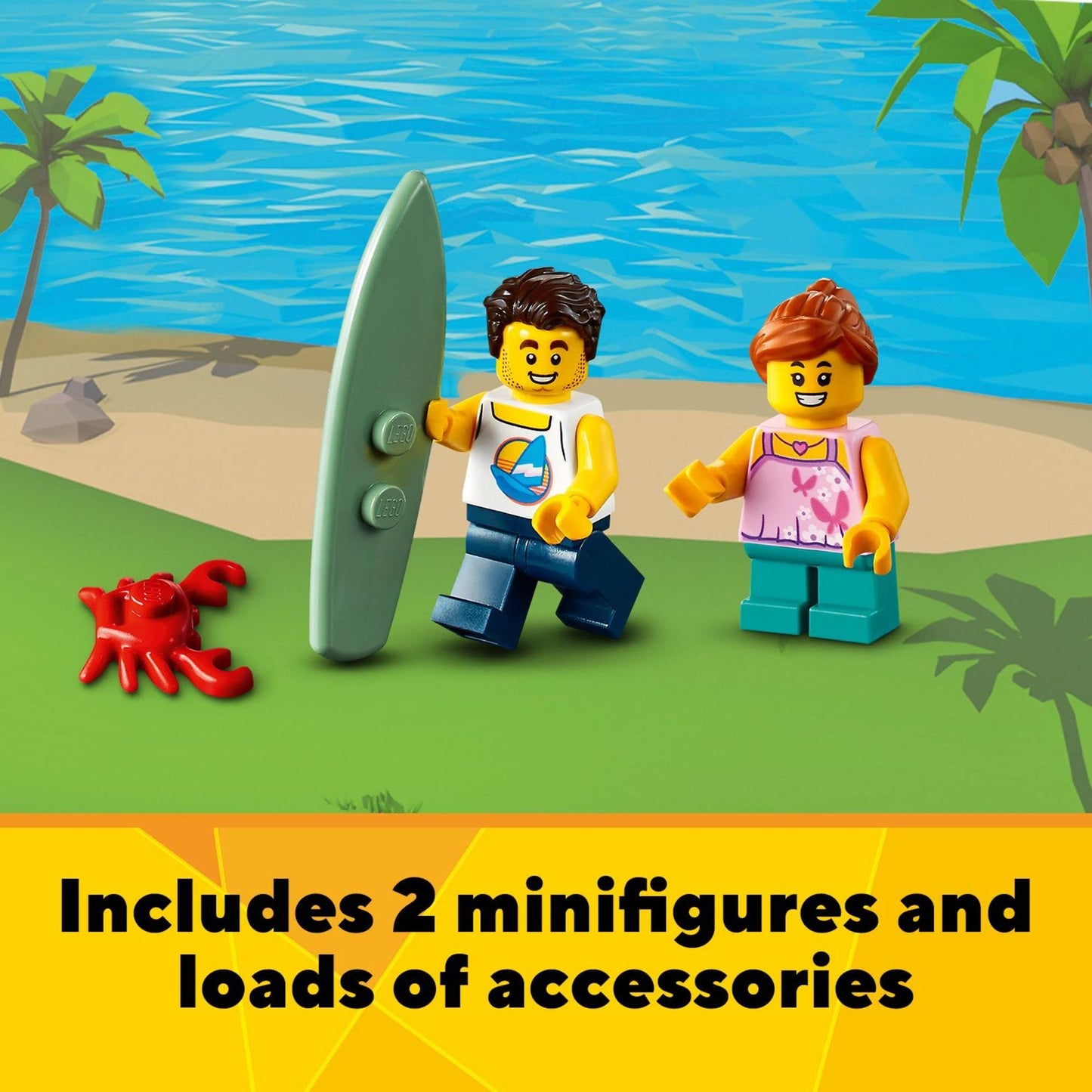 LEGO Creator 3in1 Surfer Beach House (31118) – 2 Minifigures & Dolphin