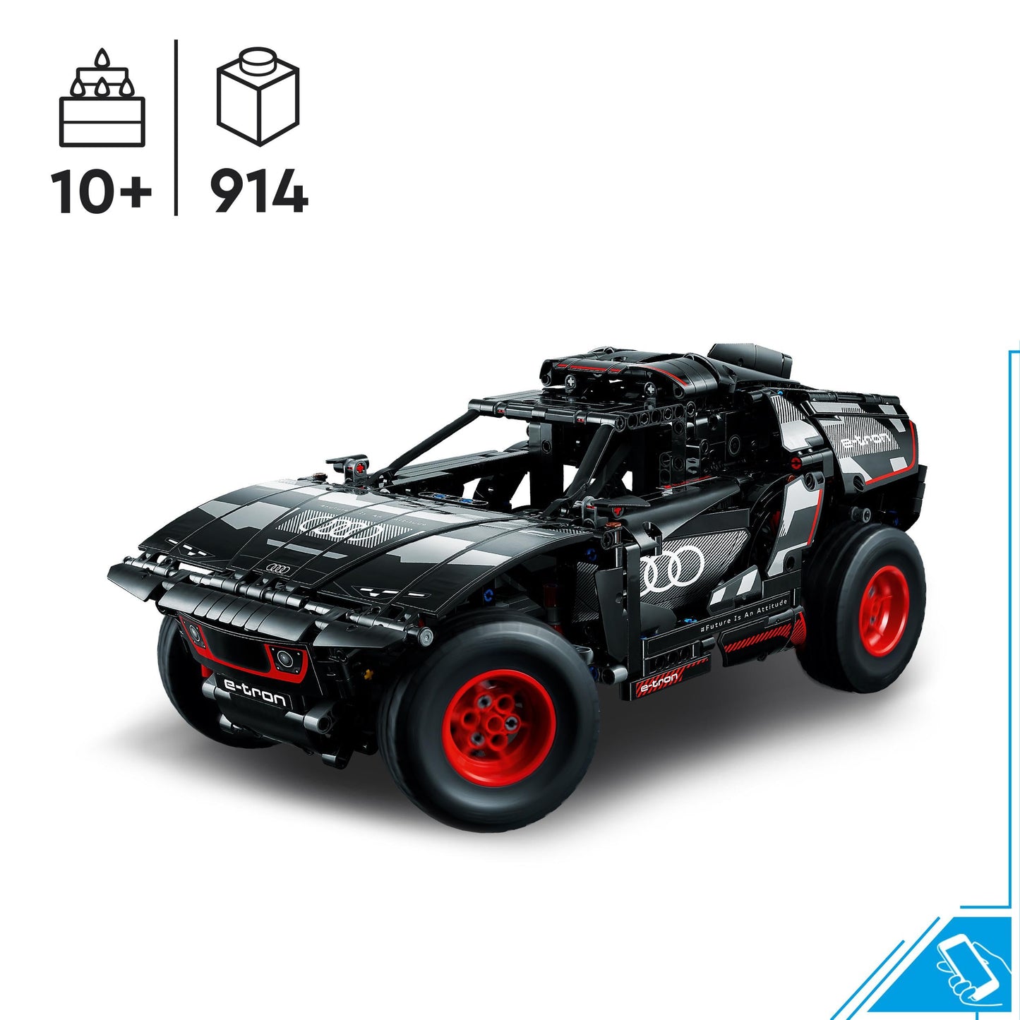 LEGO Technic Audi RS Q e-tron 42160 – Remote-Controlled Racer for Ages 10+