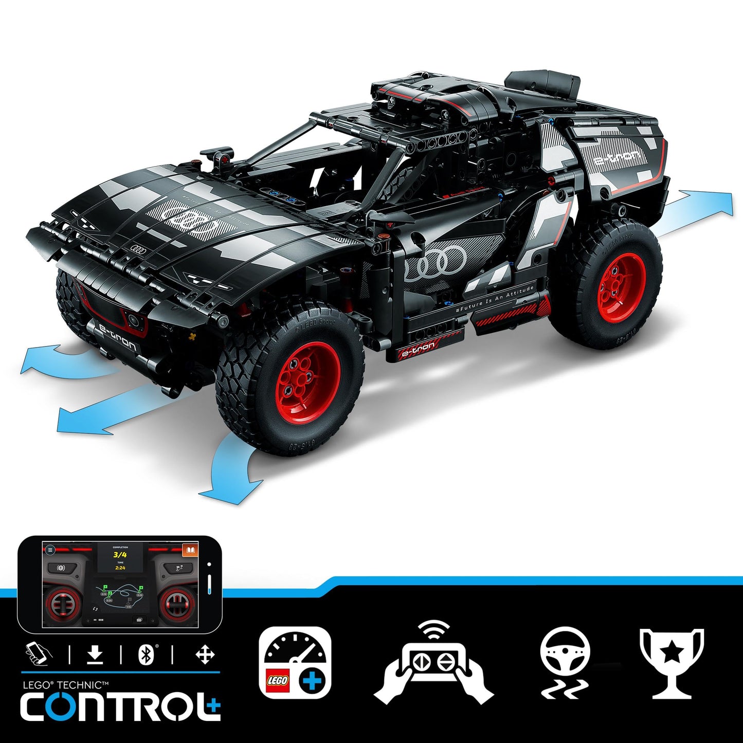 LEGO Technic Audi RS Q e-tron 42160 – Remote-Controlled Racer for Ages 10+