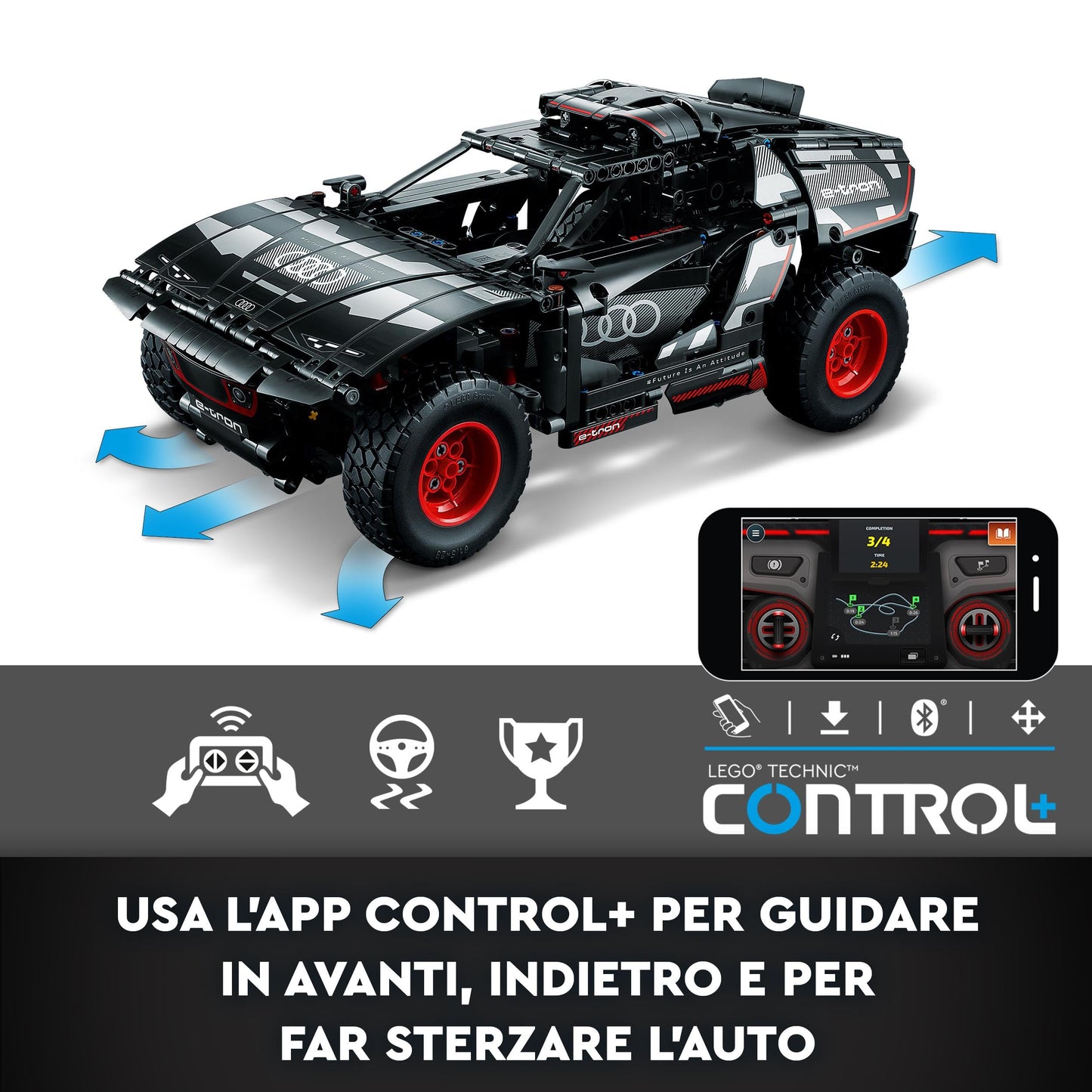 LEGO Technic Audi RS Q e-tron 42160 – Remote-Controlled Racer for Ages 10+